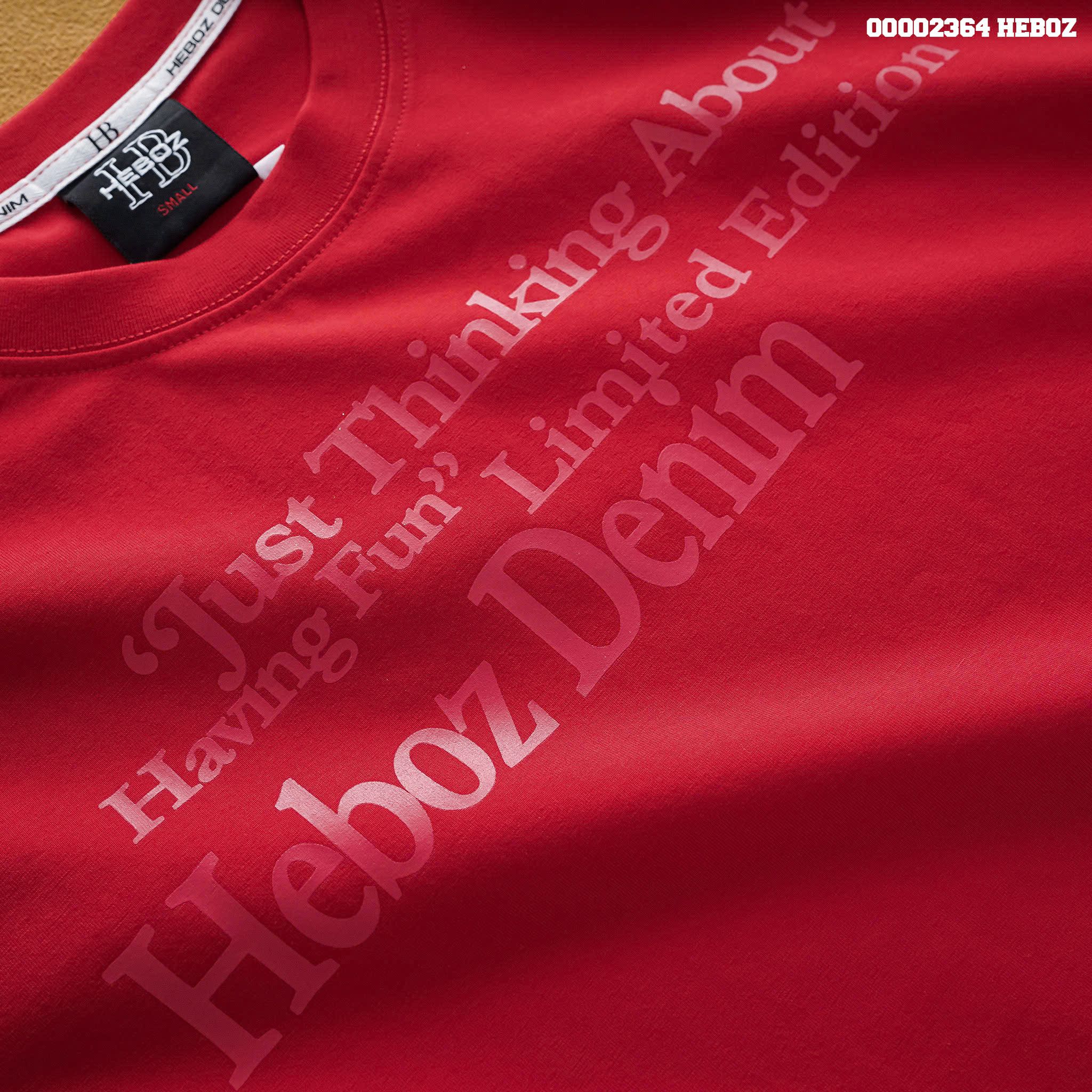 Áo thun nam Heboz print text 4M - 00002364