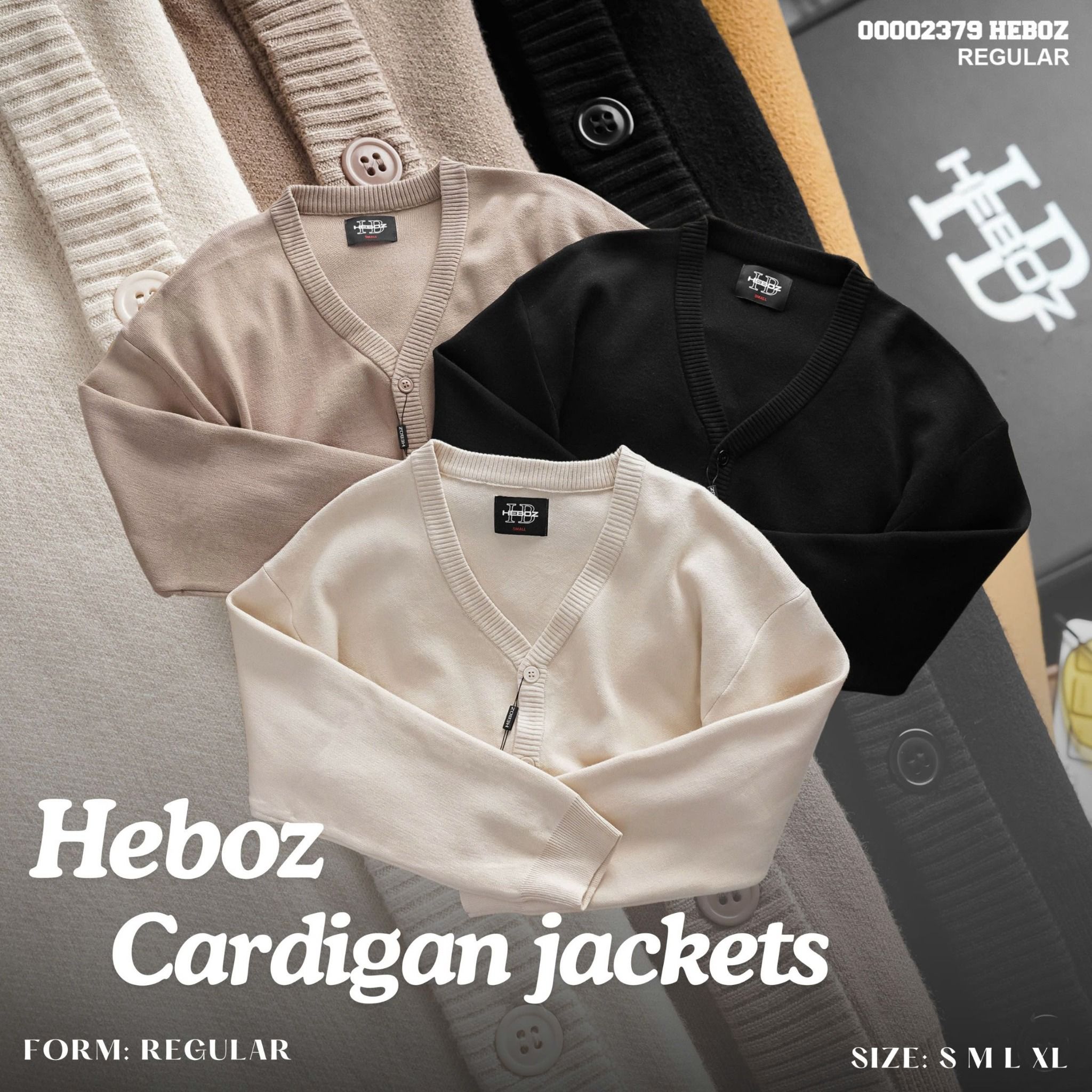 Áo len nam Heboz cardigan cao cấp 3M - 00002379