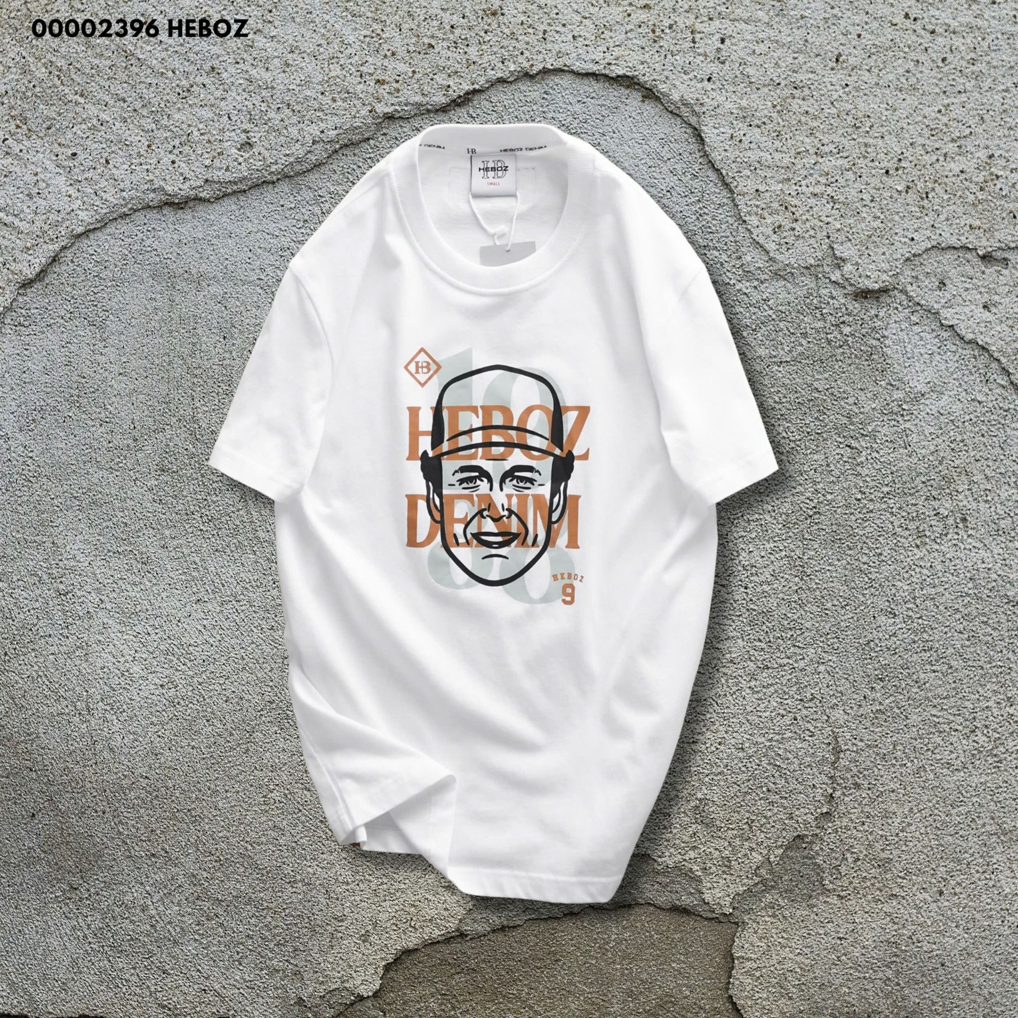 Áo thun nam Heboz season face (TRẮNG) - 00002396