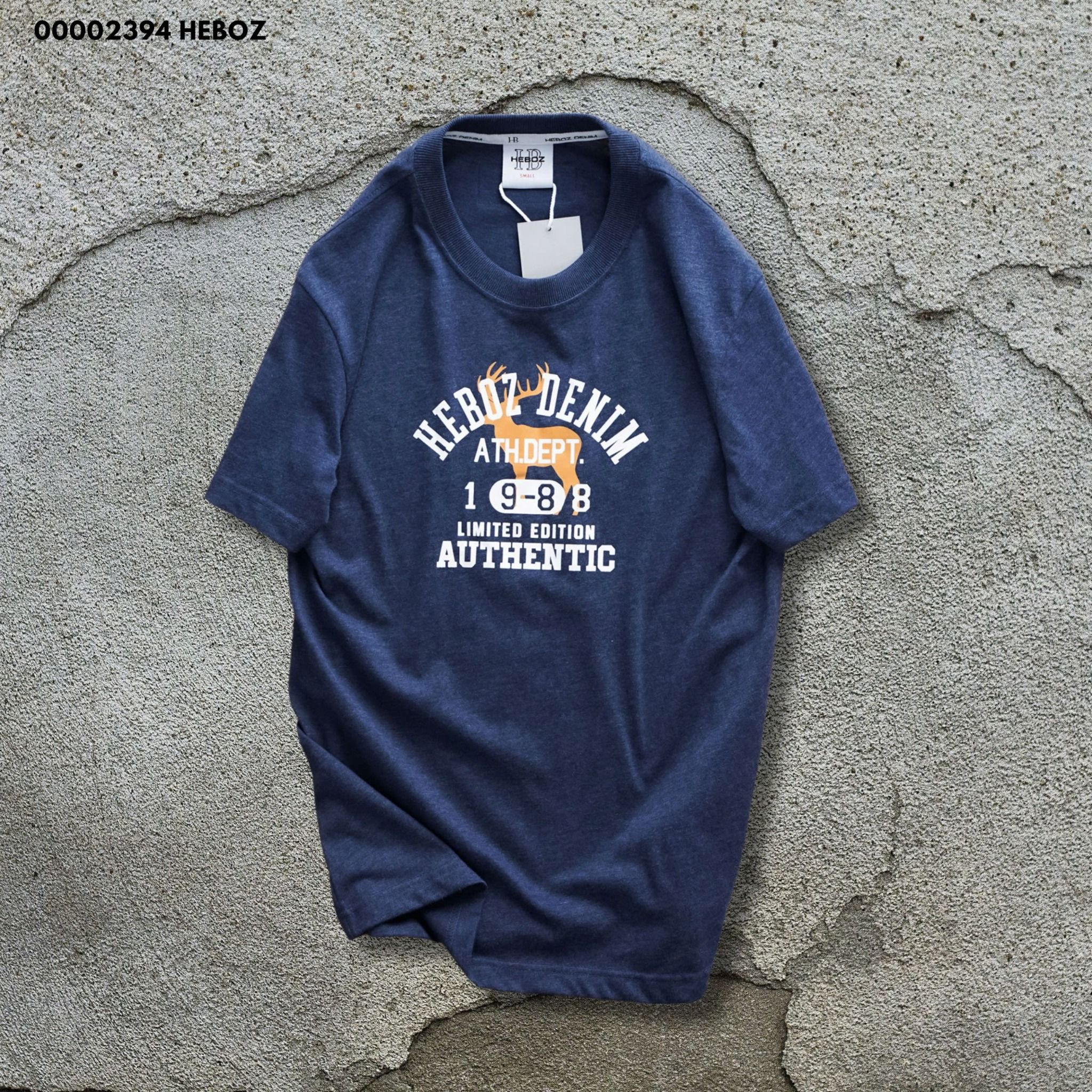 Áo thun nam Heboz season 1988 (NAVY) - 00002394
