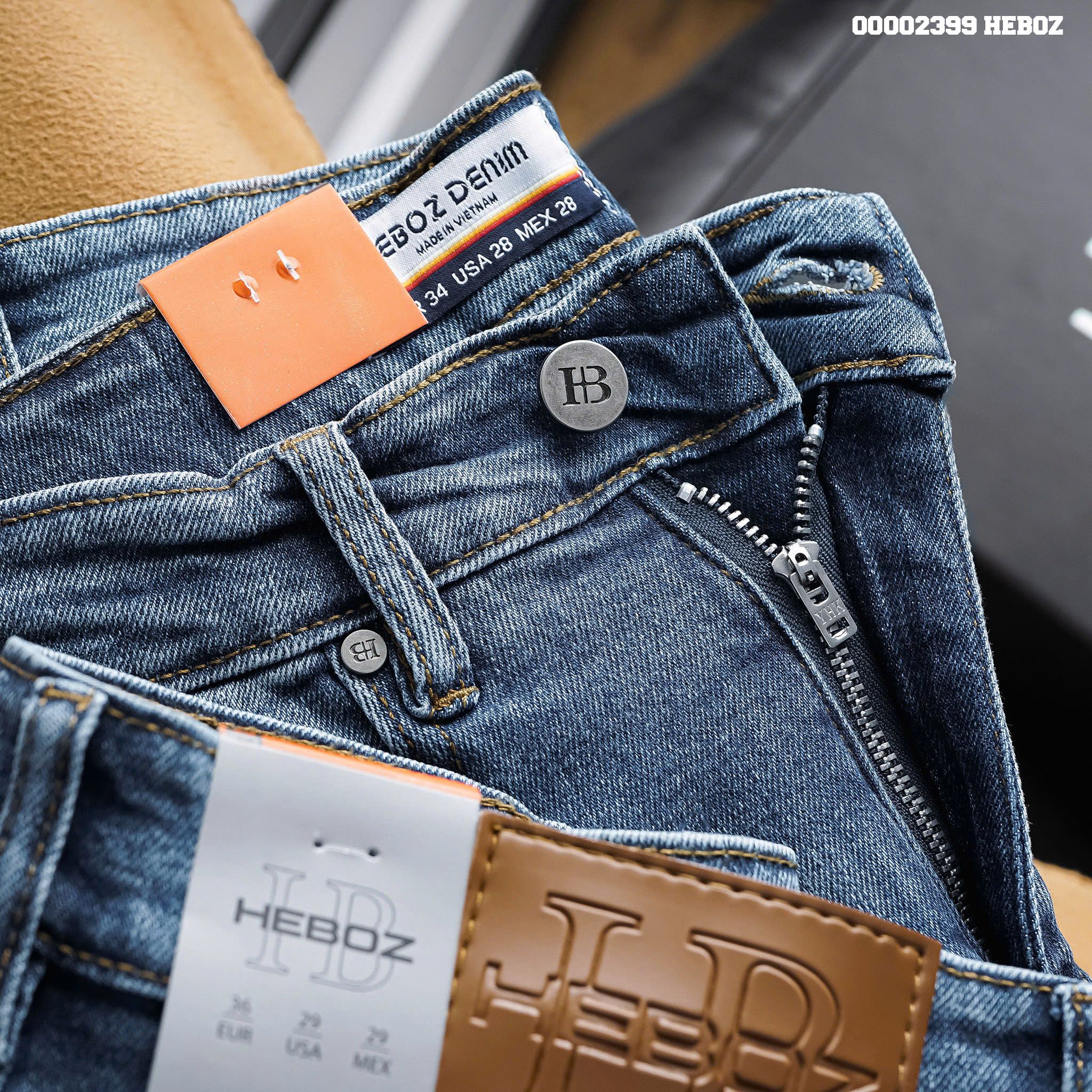 Quần jean nam Heboz dáng slim 80 - 00002399