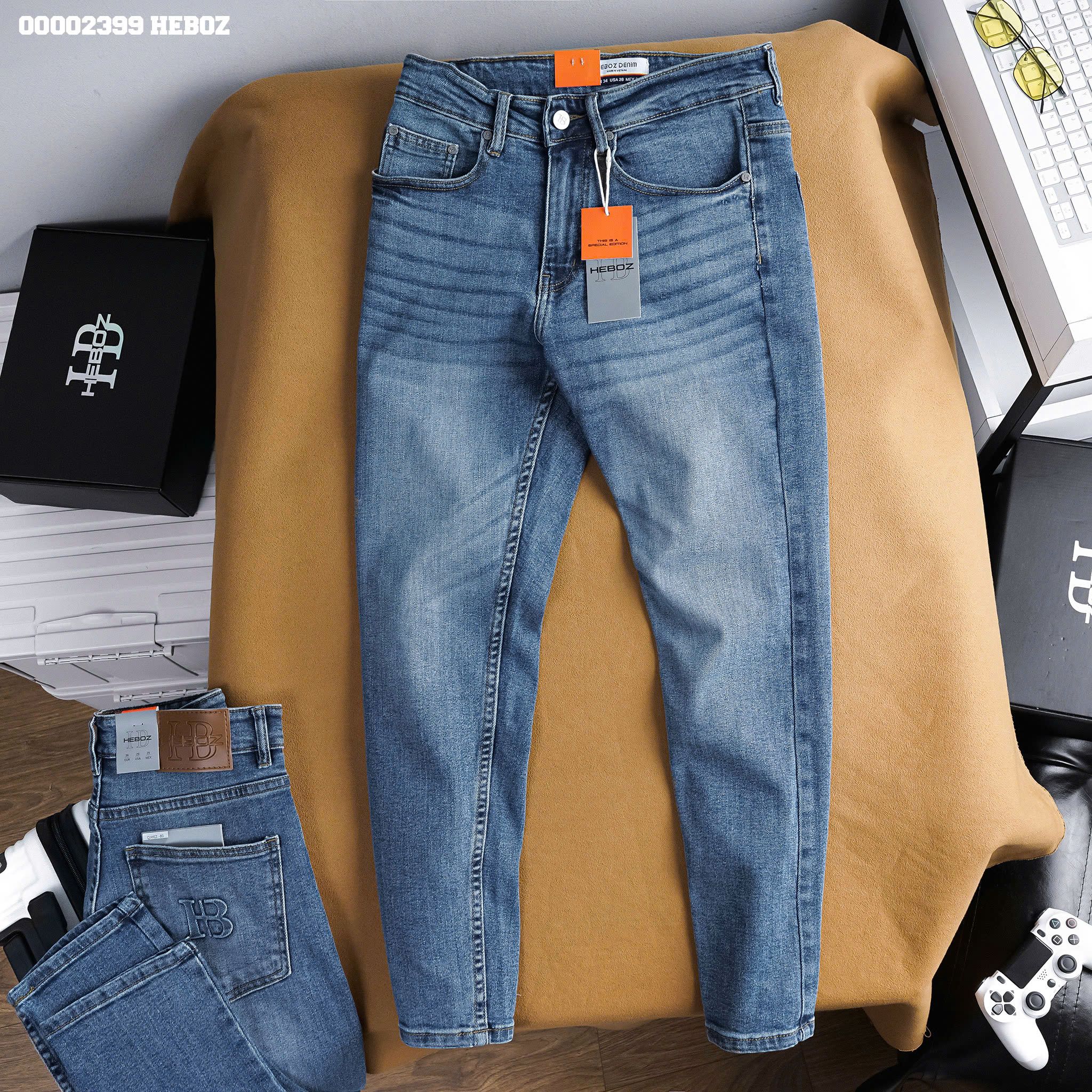 Quần jean nam Heboz dáng slim 80 - 00002399