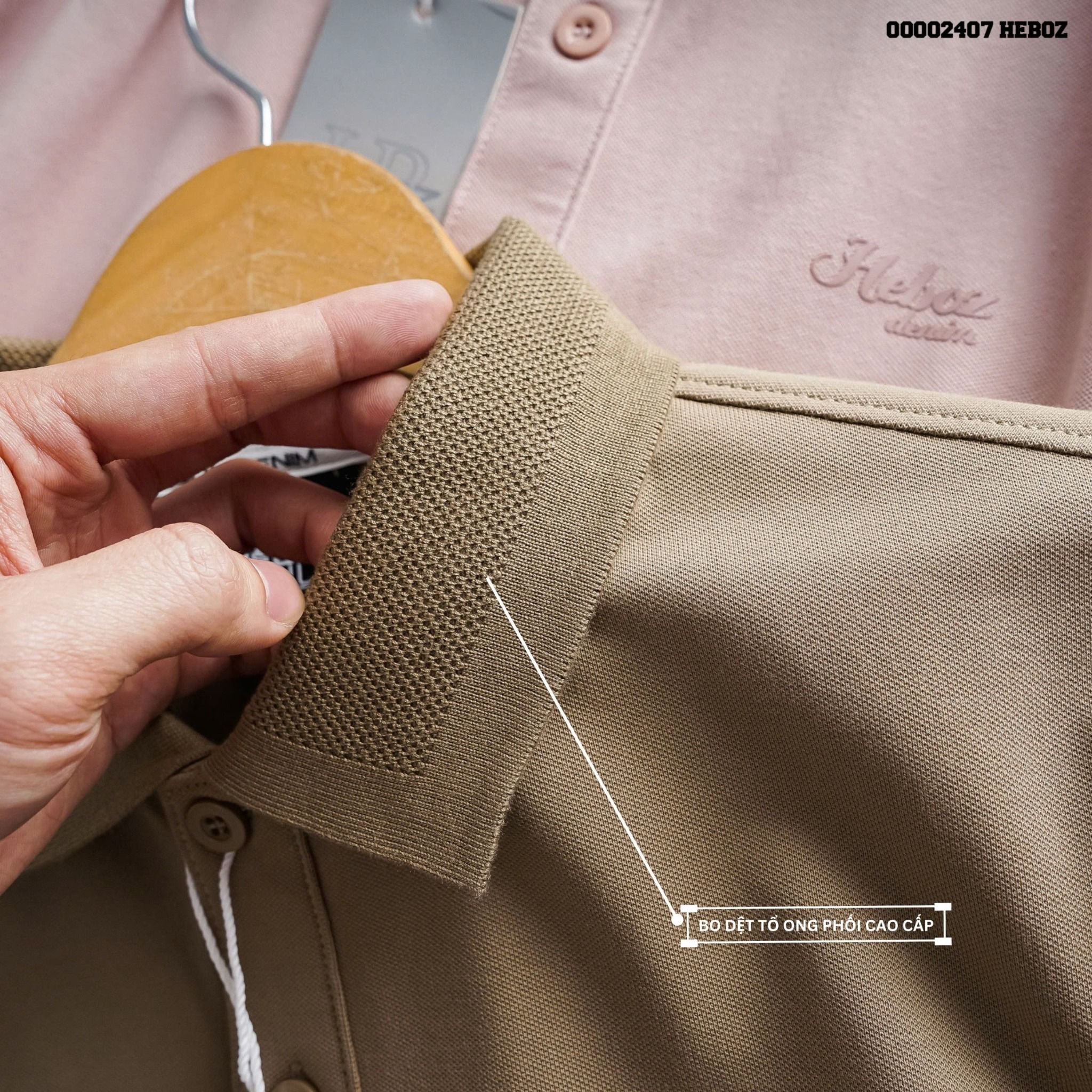 Áo polo nam Heboz basic 4 chiều 5M - 00002407