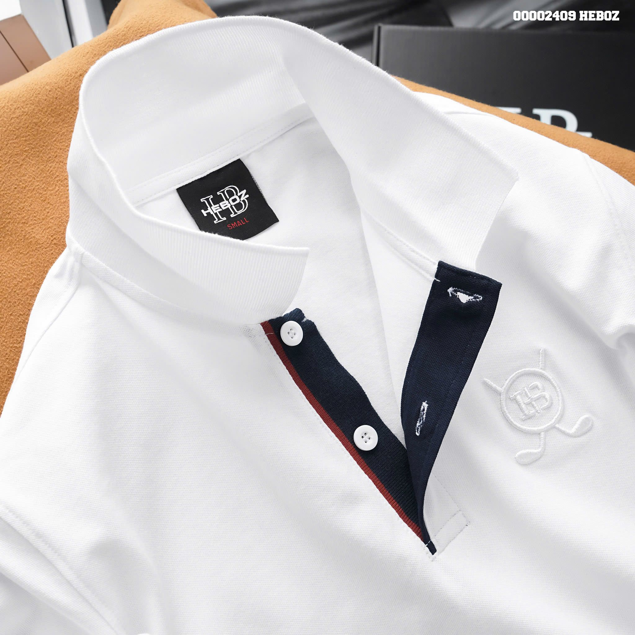 Áo polo nam Heboz thêu logo golf 4M - 00002409