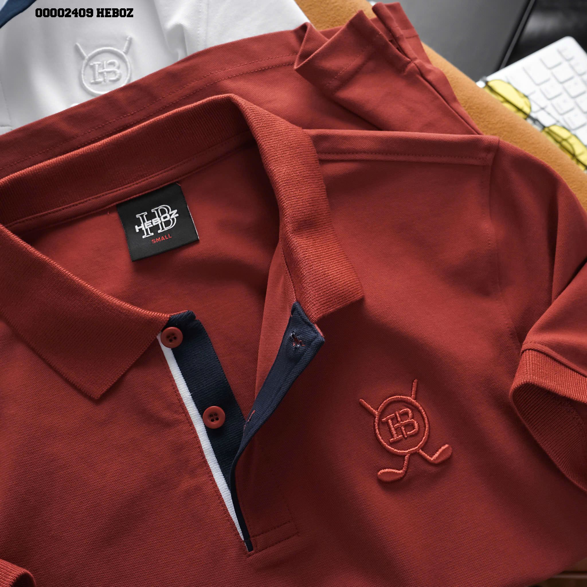 Áo polo nam Heboz thêu logo golf 4M - 00002409
