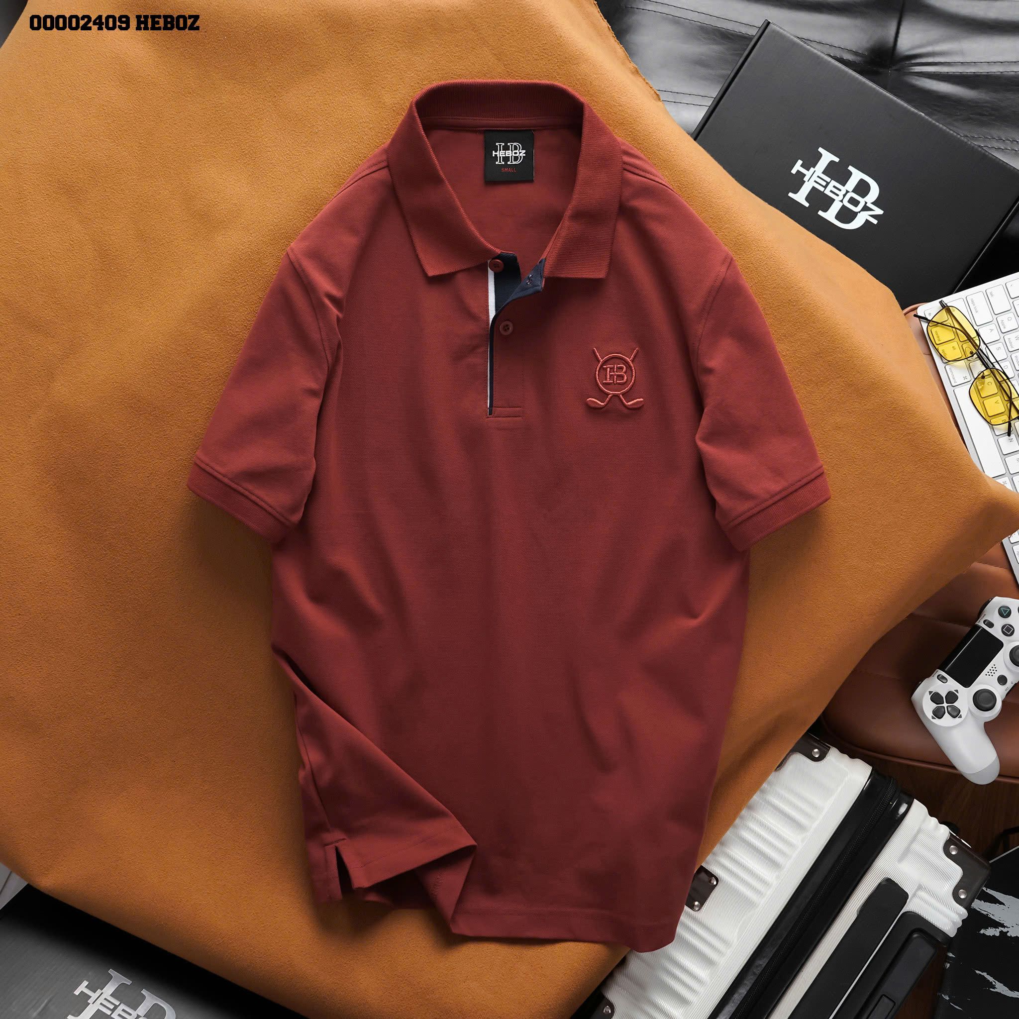 Áo polo nam Heboz thêu logo golf 4M - 00002409