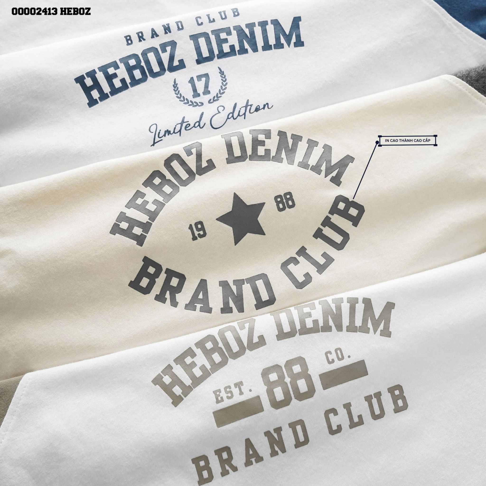 Áo thun nam Heboz raglan Club 3M - 00002413