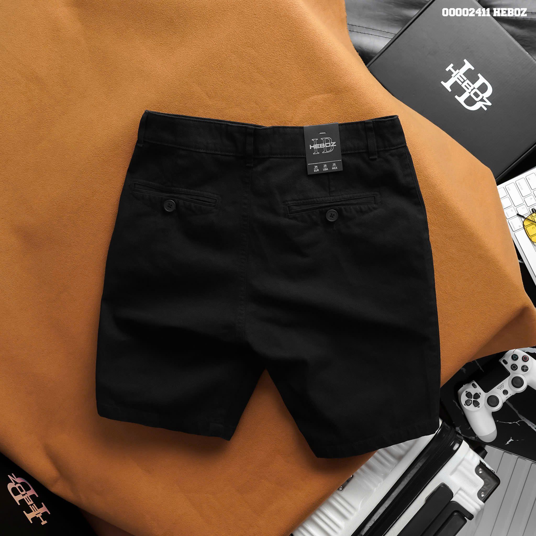 Quần short nam Heboz kaki classic 4M - 00002411