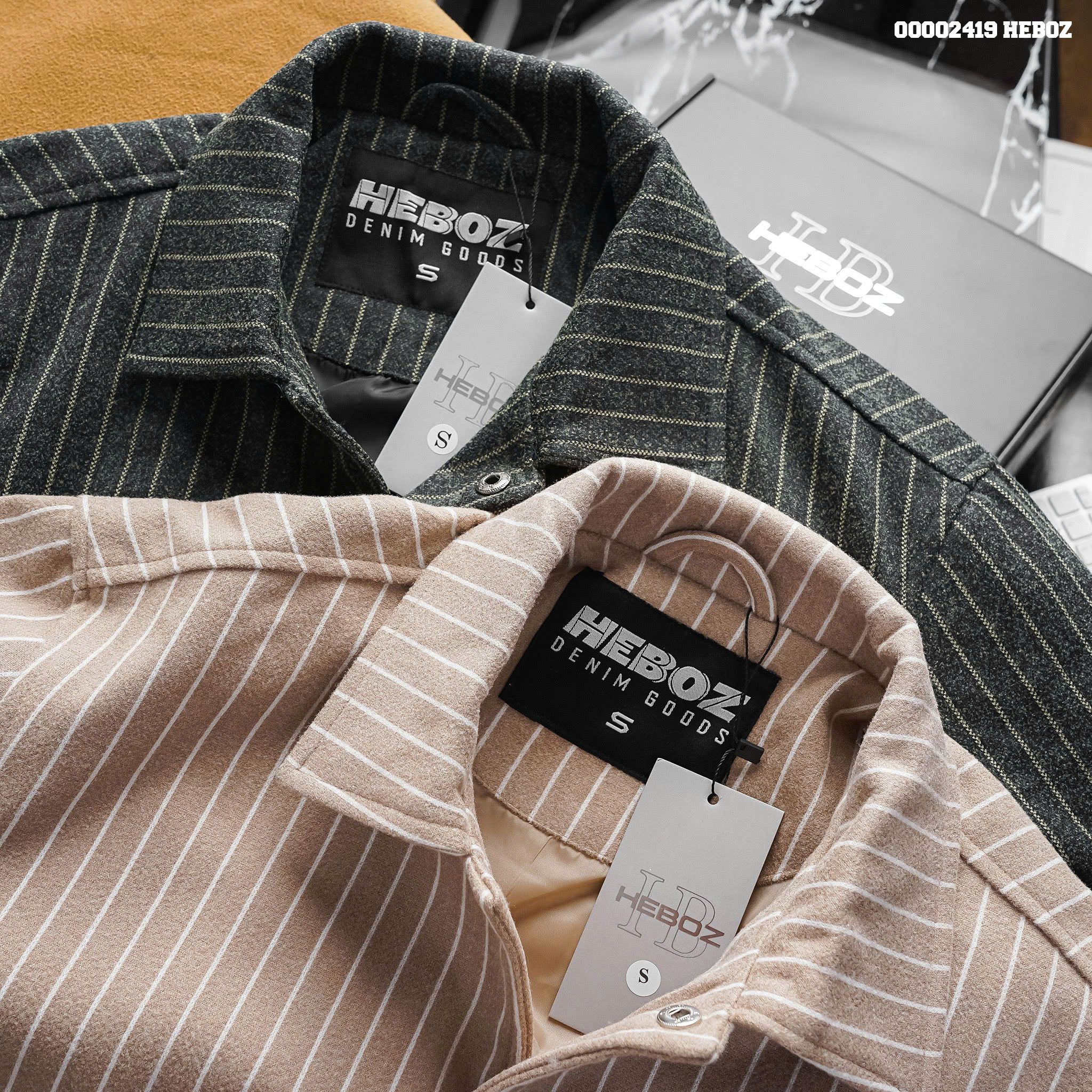 Áo khoác nam Heboz vải nỉ nam striped 2M - 00002419