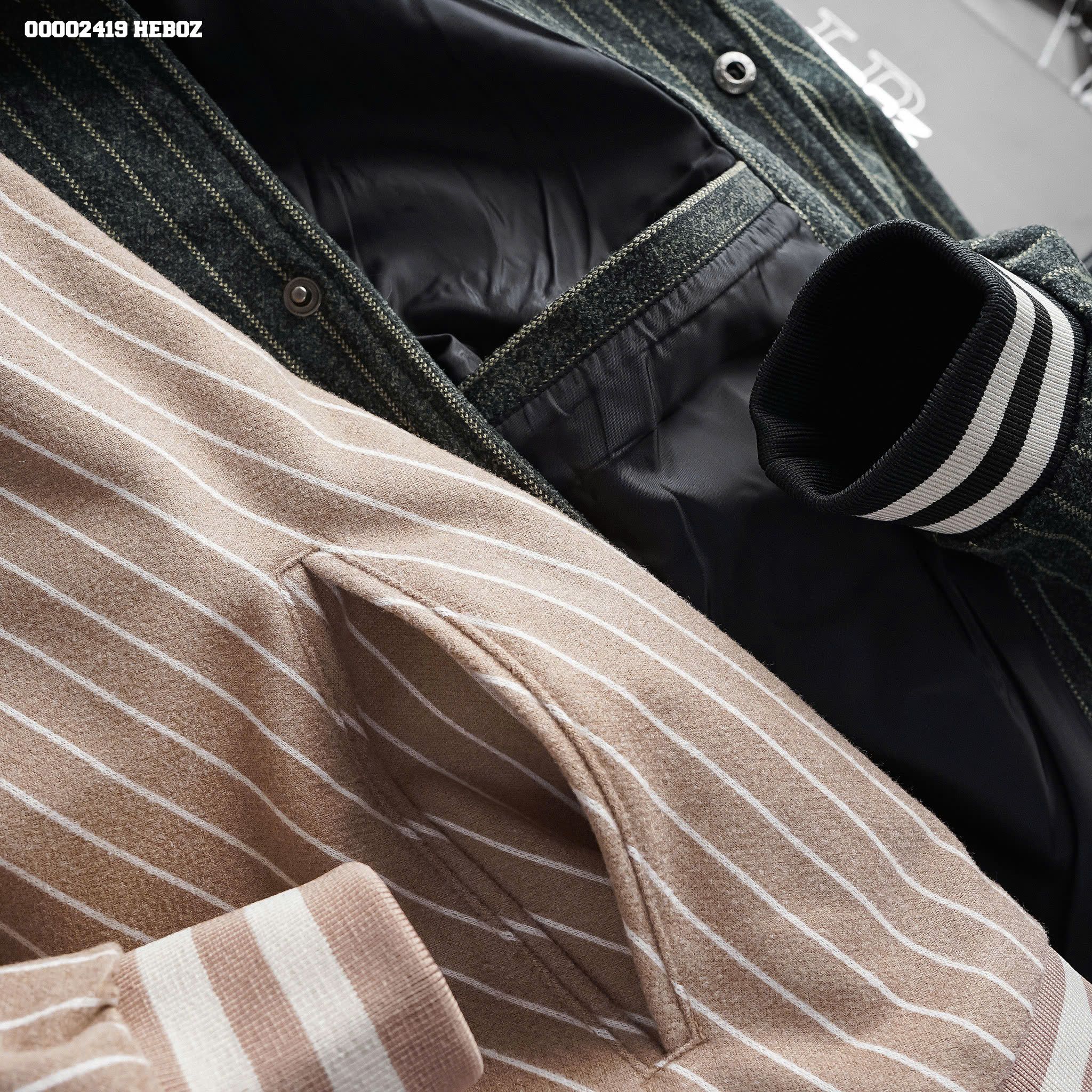 Áo khoác nam Heboz vải nỉ nam striped 2M - 00002419