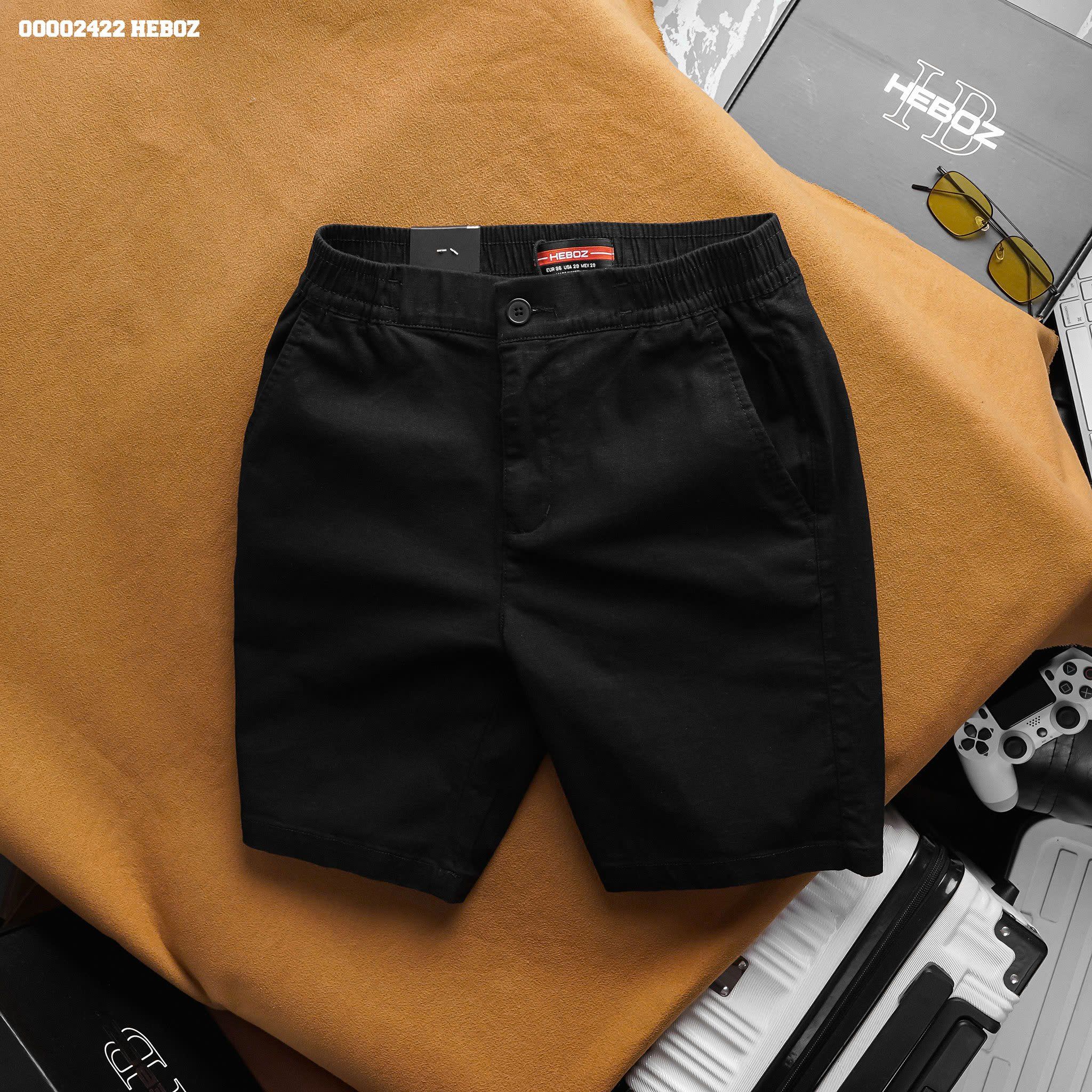 Quần short nam Heboz linen lưng thun 2M - 00002422