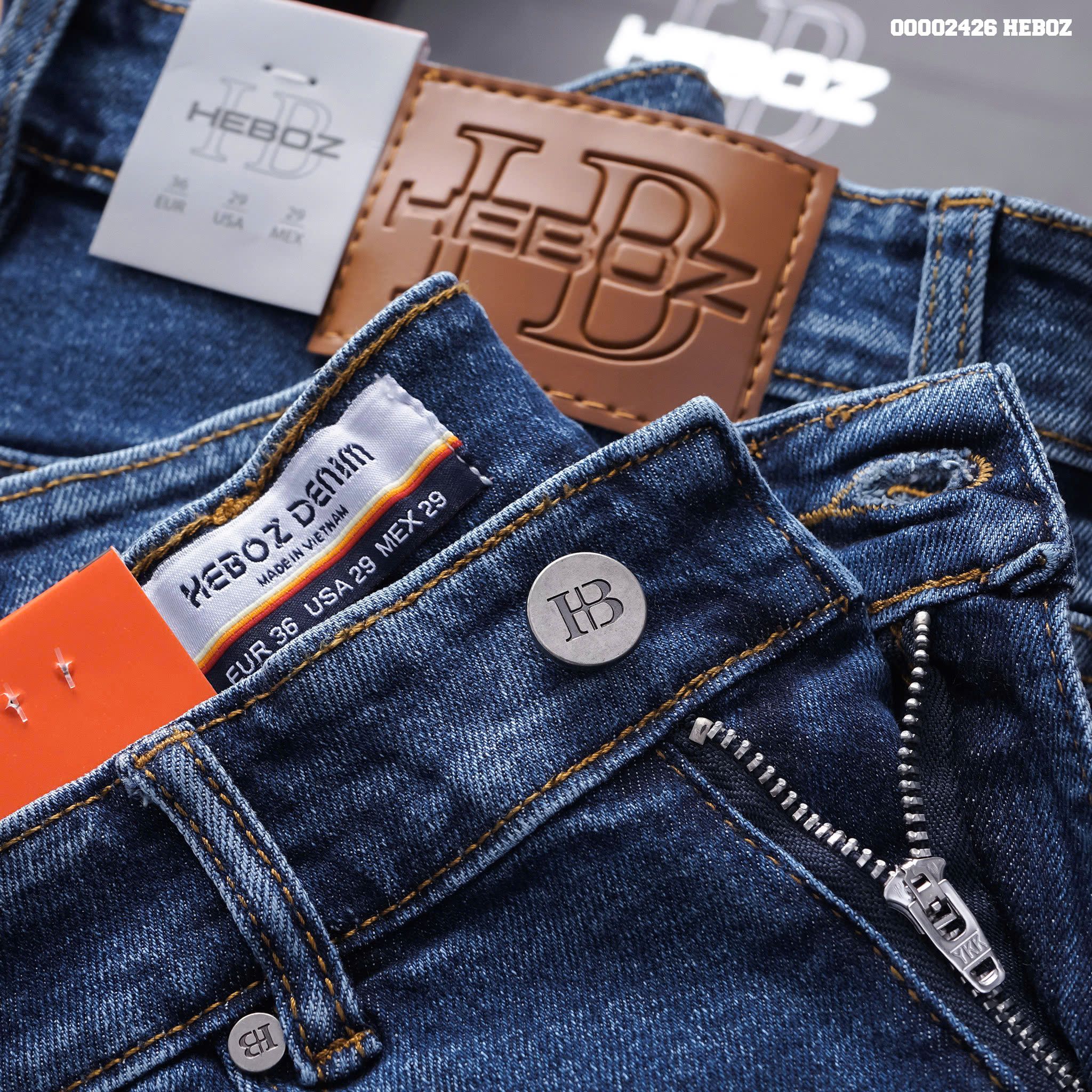 Quần jean nam Heboz basic dáng slim 083 - 00002426