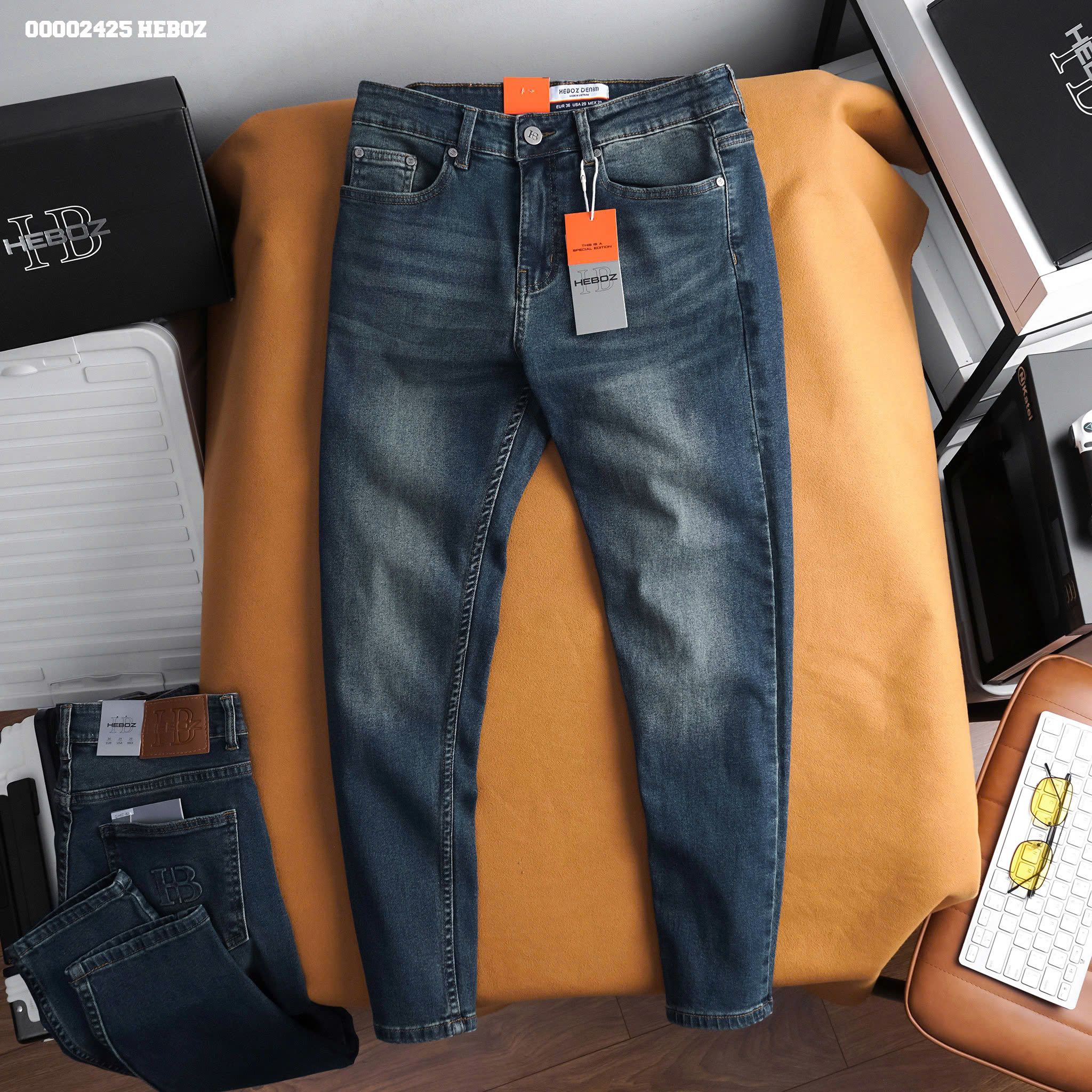 Quần jean nam Heboz basic slim 082 - 00002425