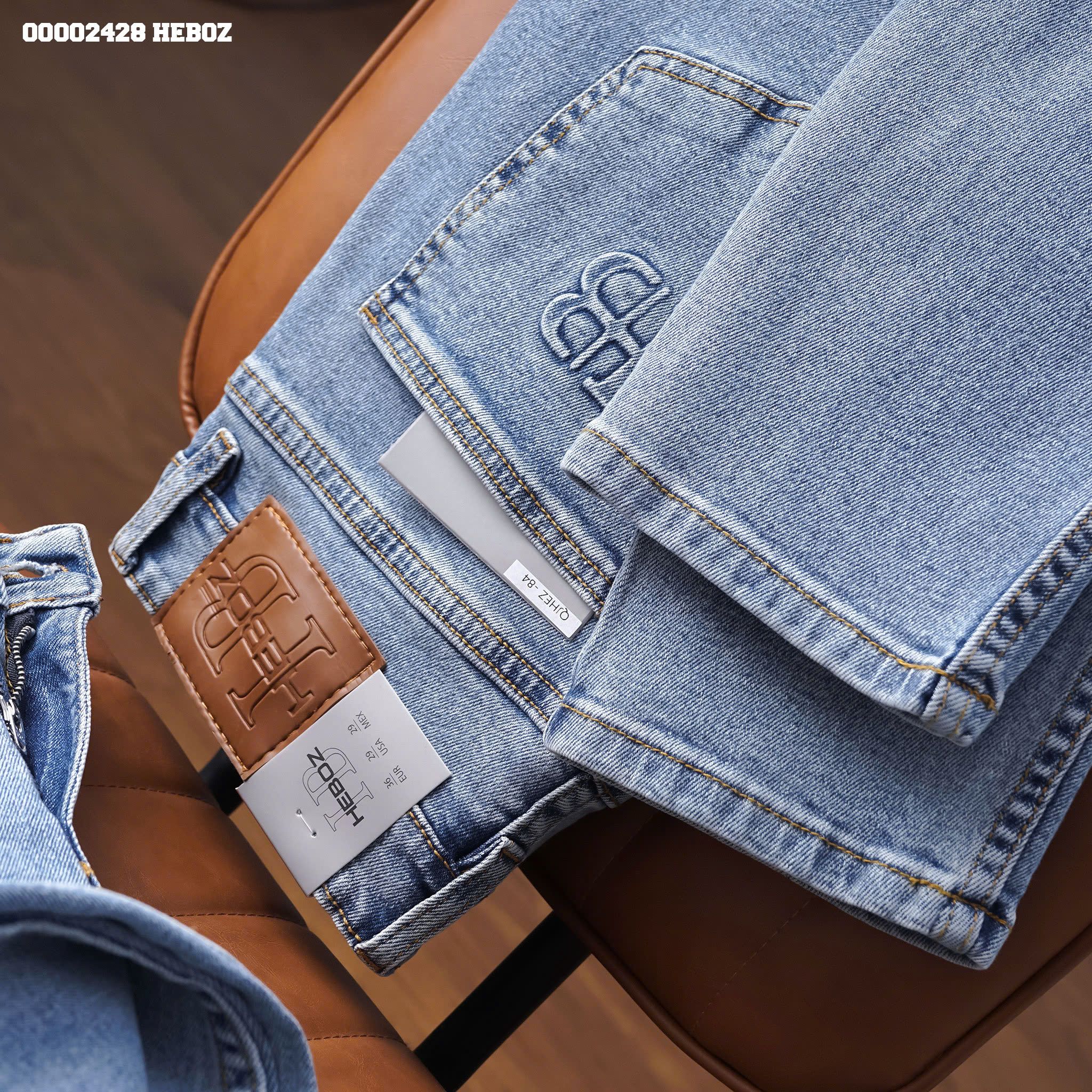Quần jean nam Heboz basic dáng slim 084 - 00002428