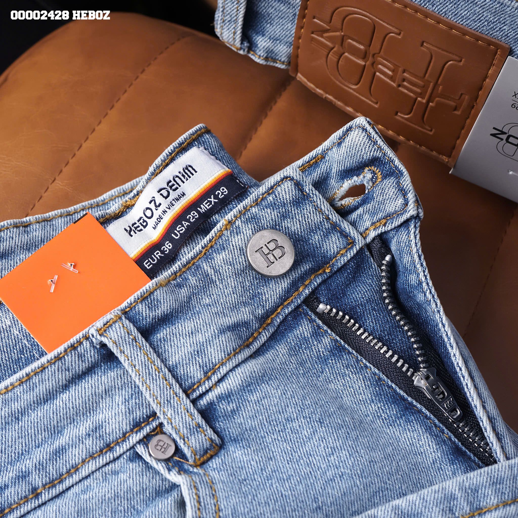 Quần jean nam Heboz basic dáng slim 084 - 00002428