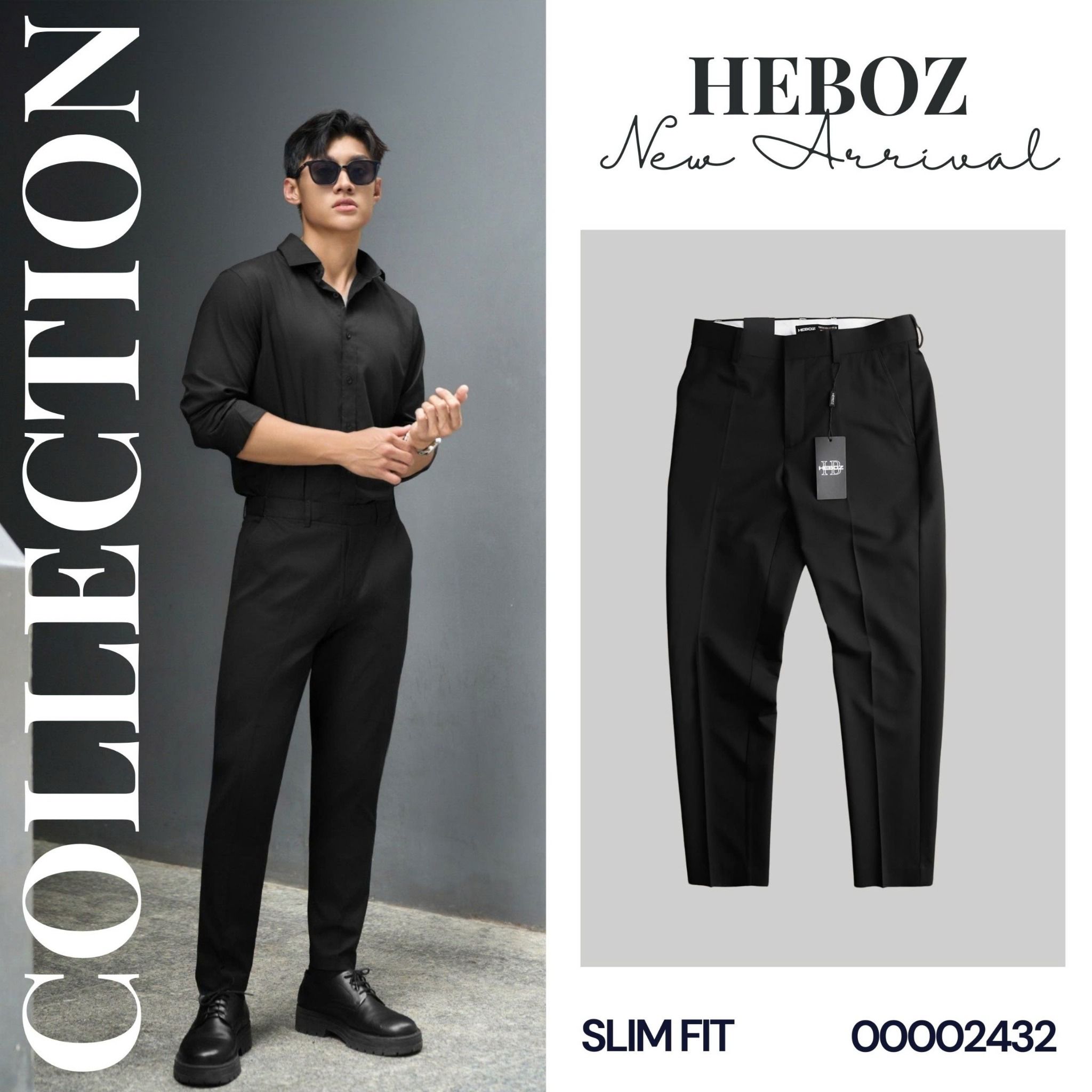 Quần tây nam Heboz softcool dáng slim 3M - 00002432