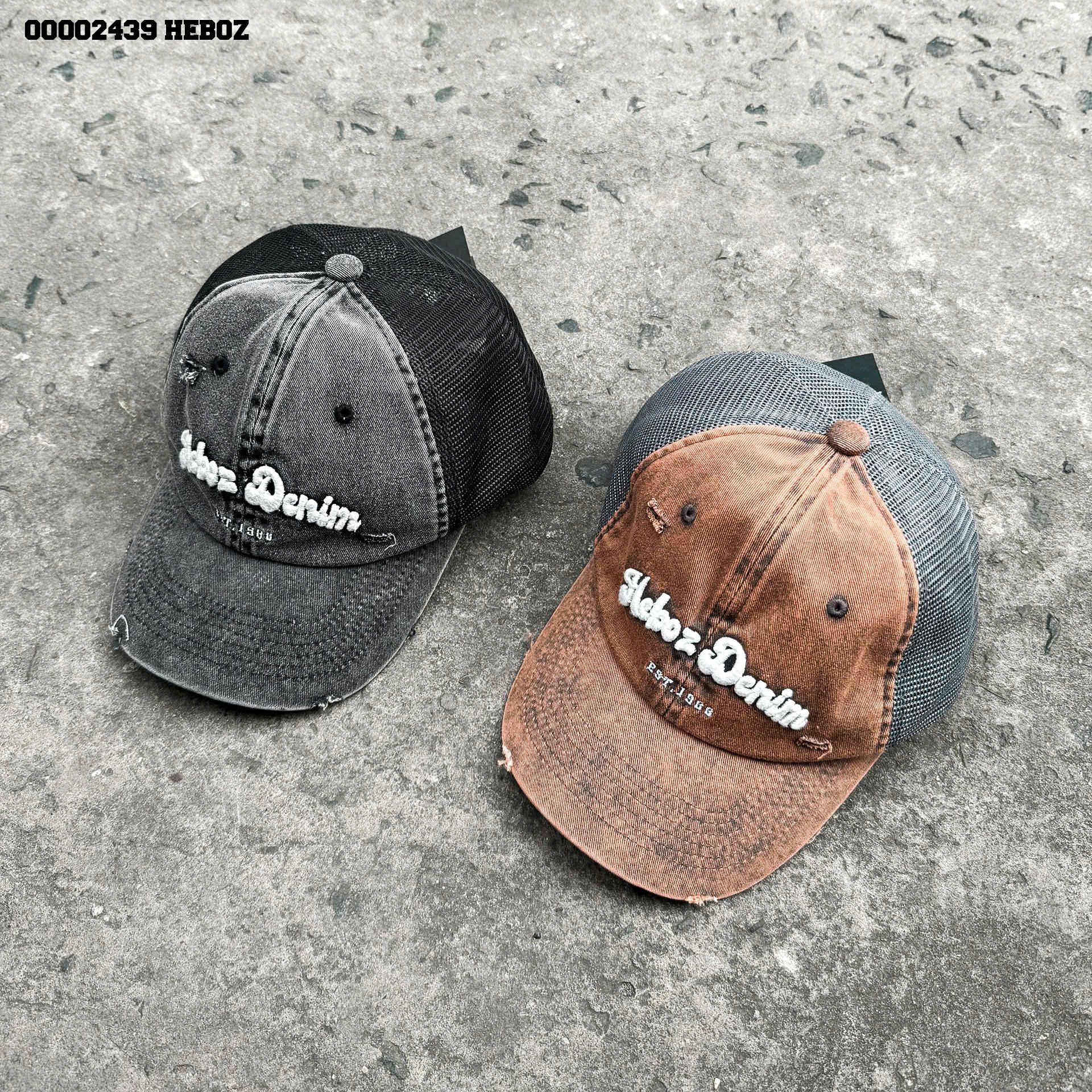 Nón nam Heboz denim wash 2M - 00002439