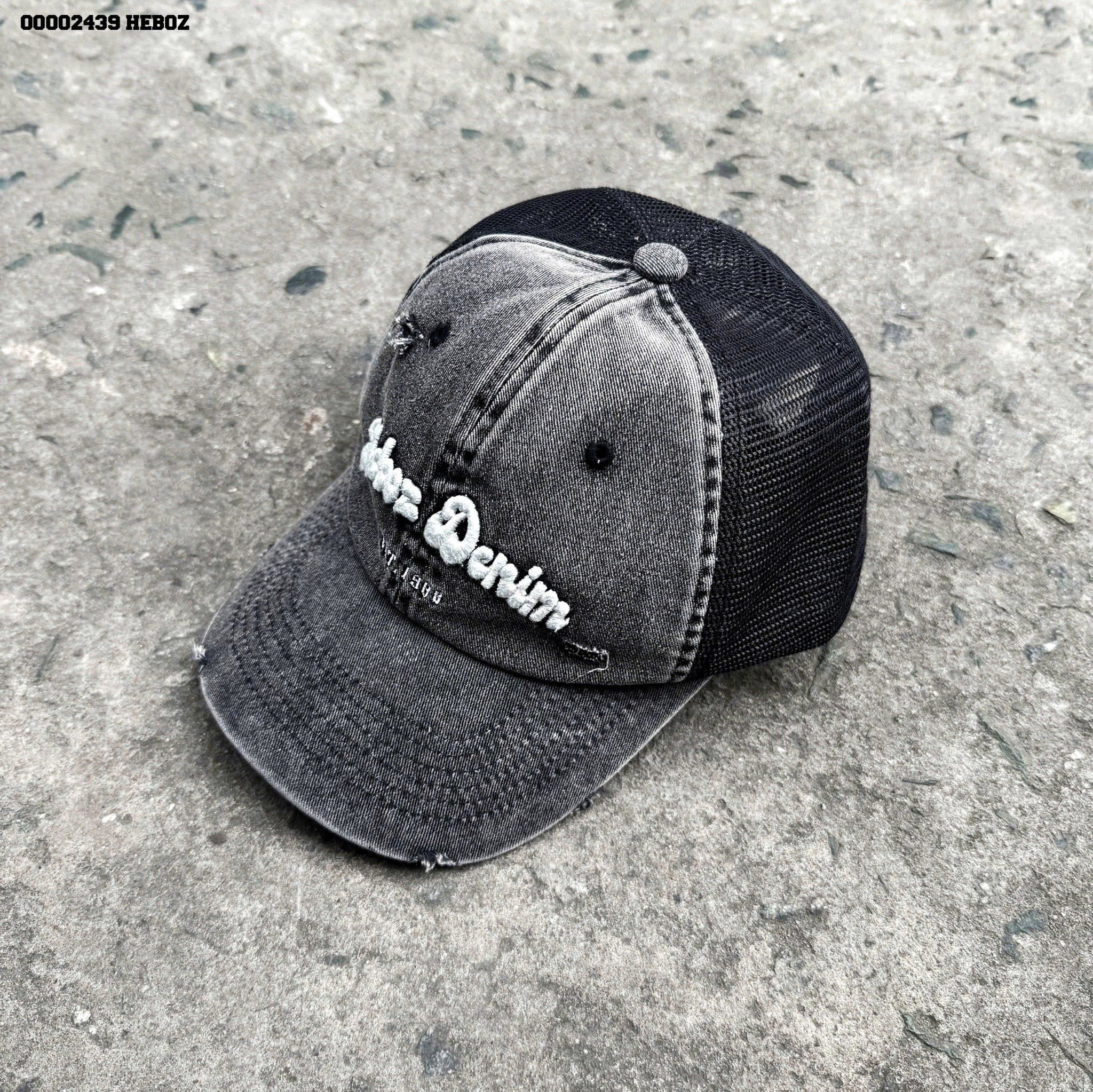 Nón nam Heboz denim wash 2M - 00002439