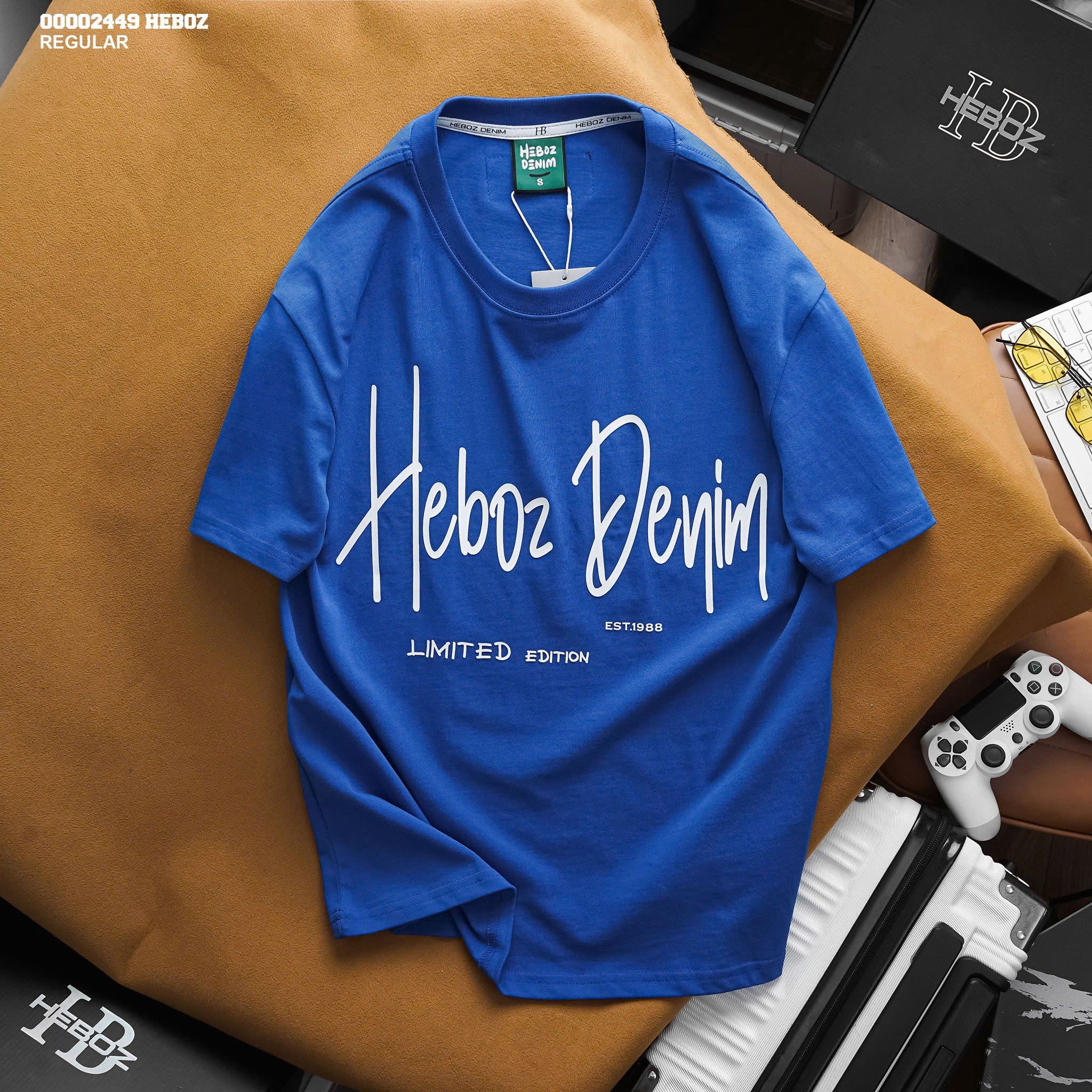 Áo thun nam Heboz print text ss 3M - 00002449