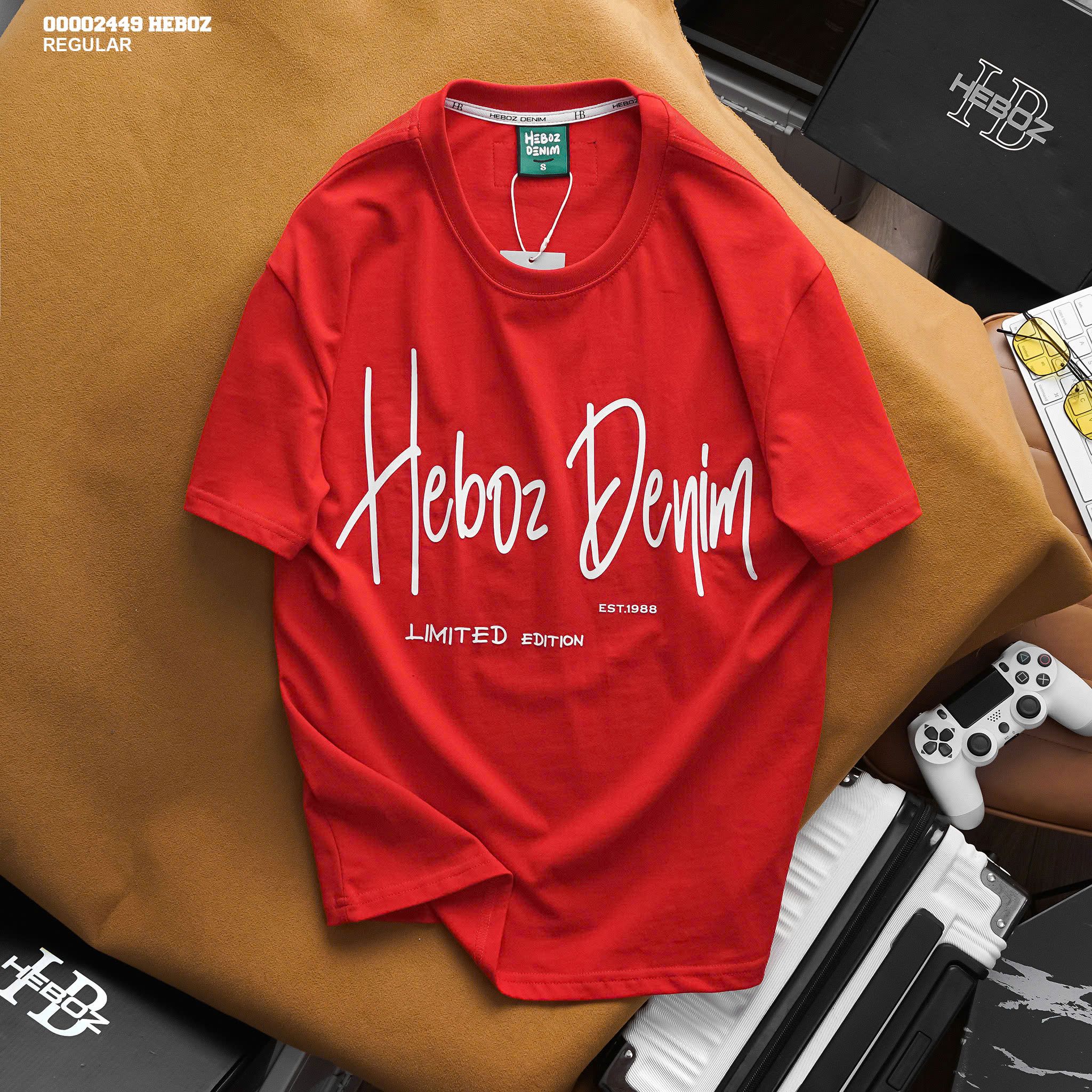 Áo thun nam Heboz print text ss 3M - 00002449