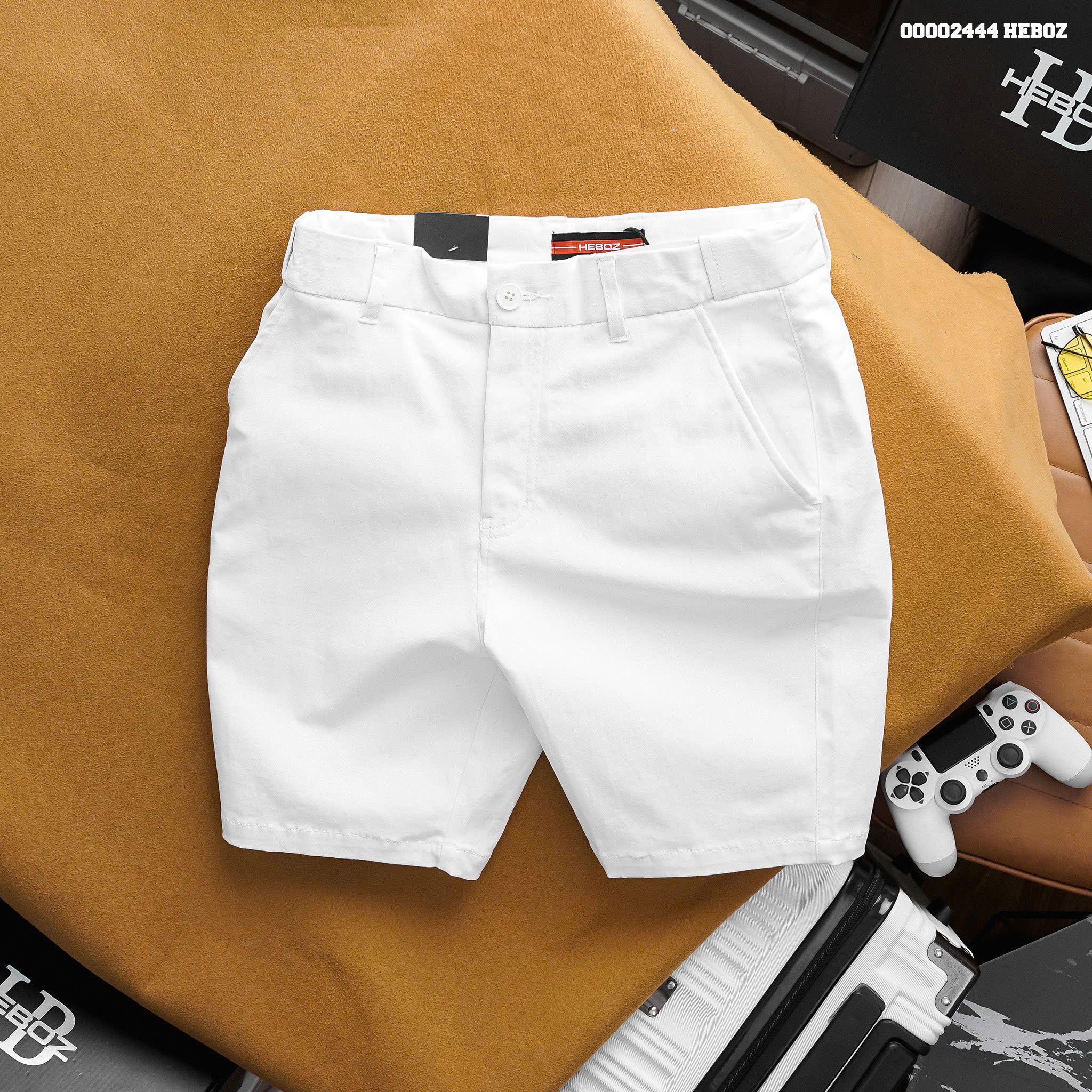 Quần short nam Heboz kaki cạp thun ẩn 3M - 00002444