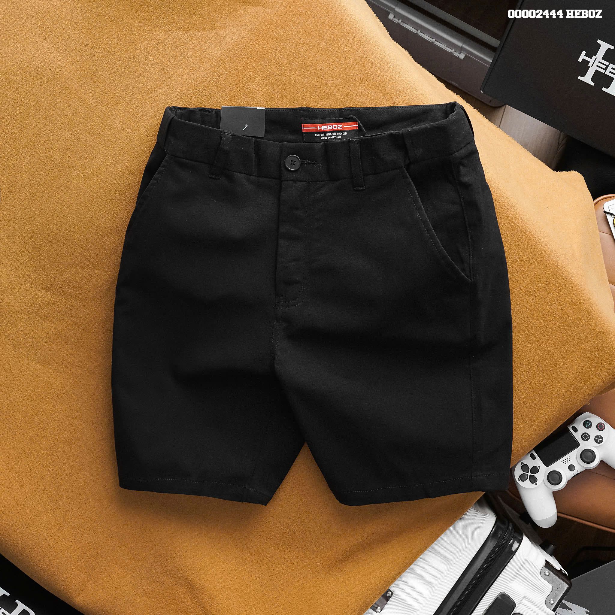 Quần short nam Heboz kaki cạp thun ẩn 3M - 00002444