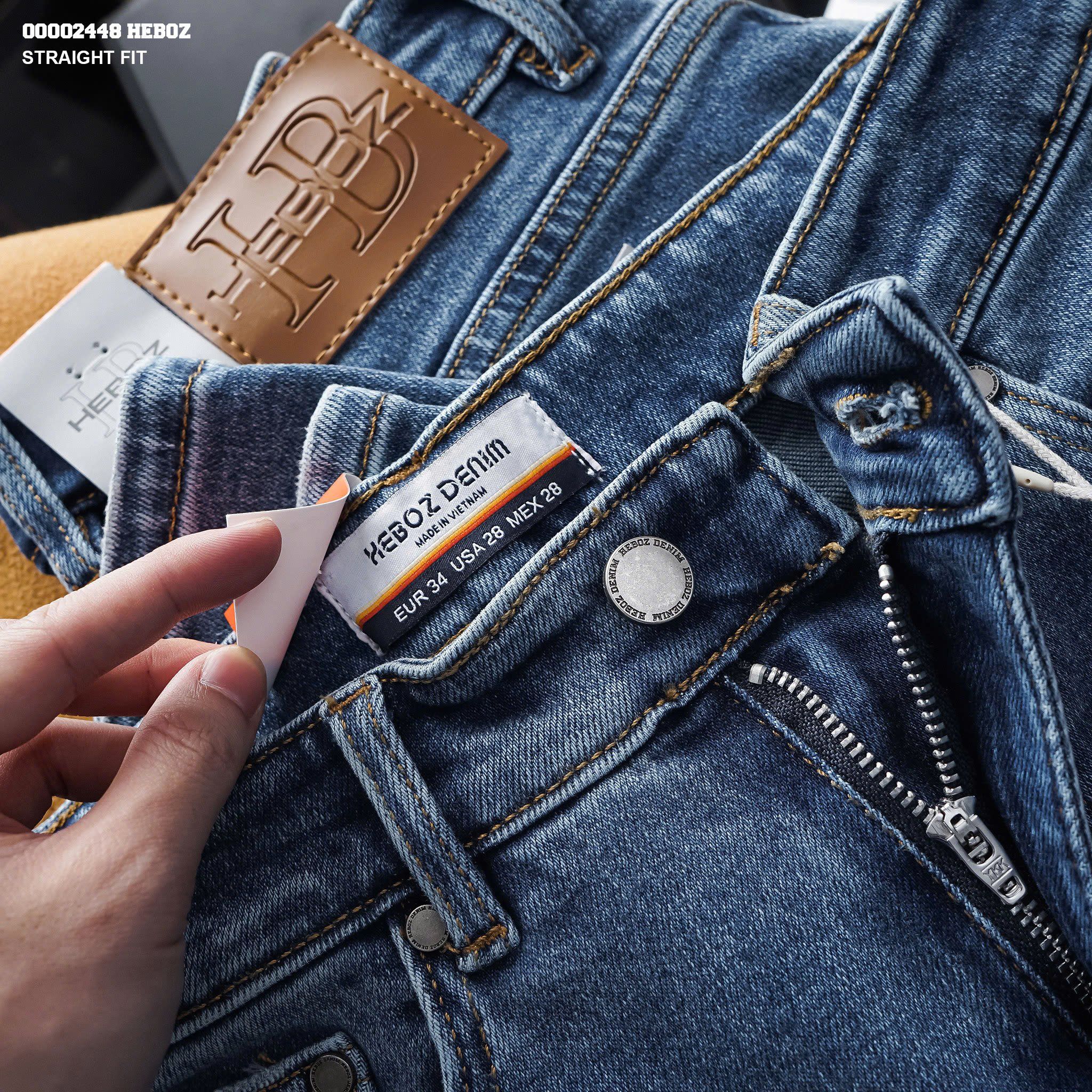 Quần jean nam Heboz dáng straight fit 091 - 00002448