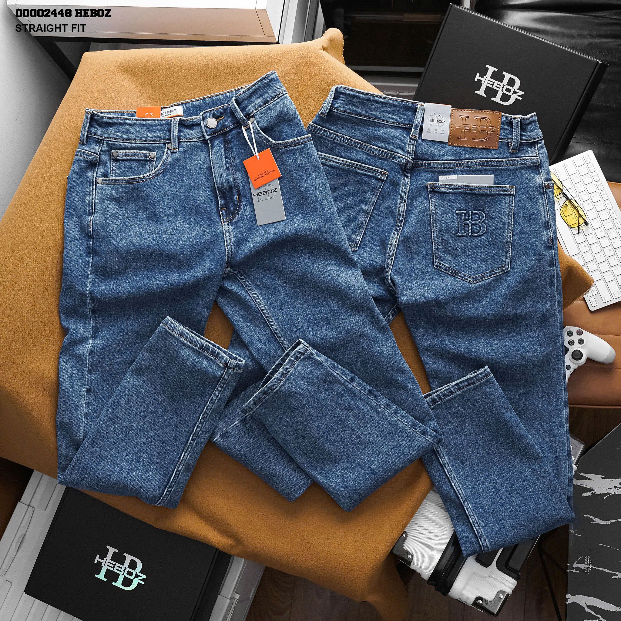 Quần jean nam Heboz dáng straight fit 091 - 00002448