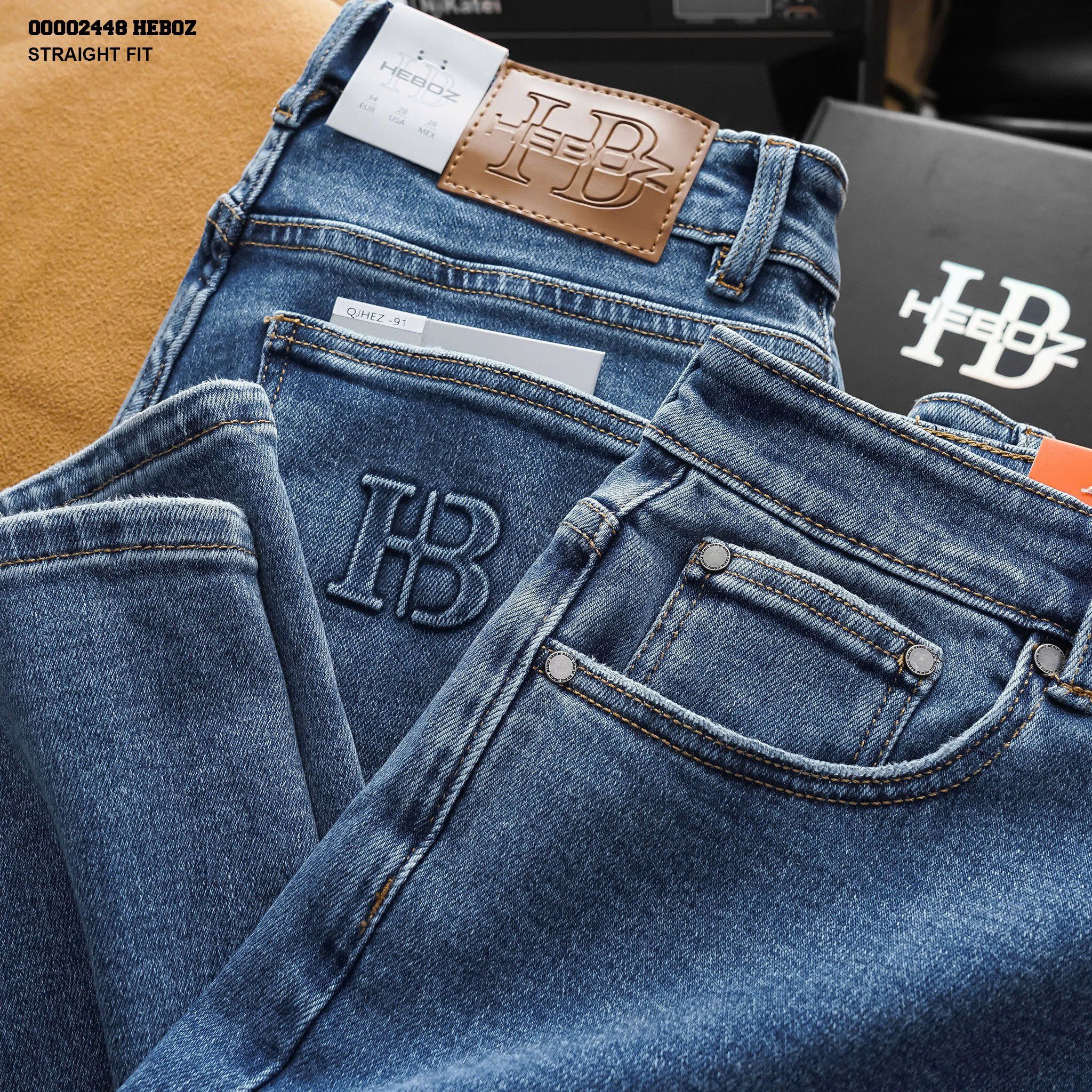 Quần jean nam Heboz dáng straight fit 091 - 00002448