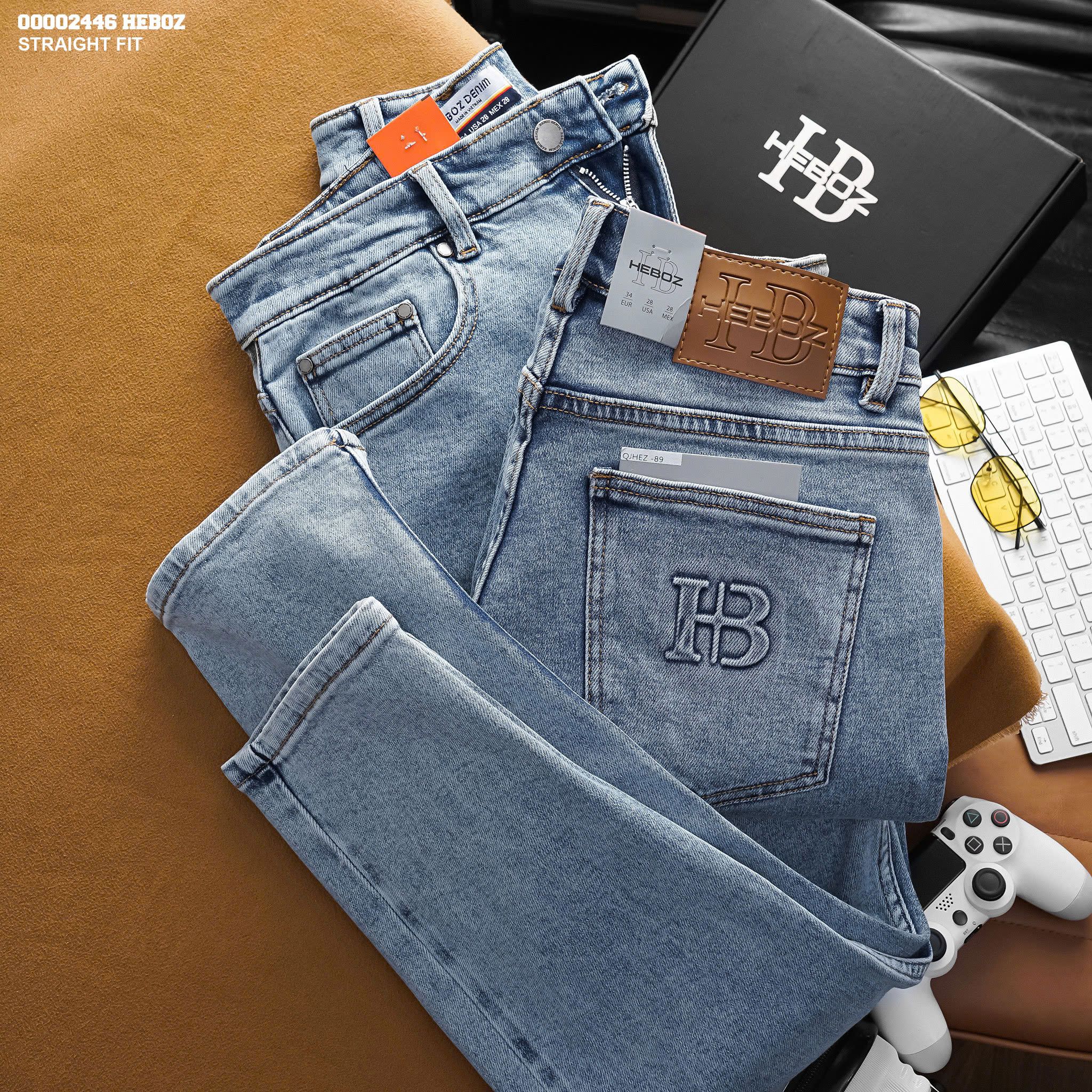 Quần jean nam Heboz dáng straight fit 089 - 00002446