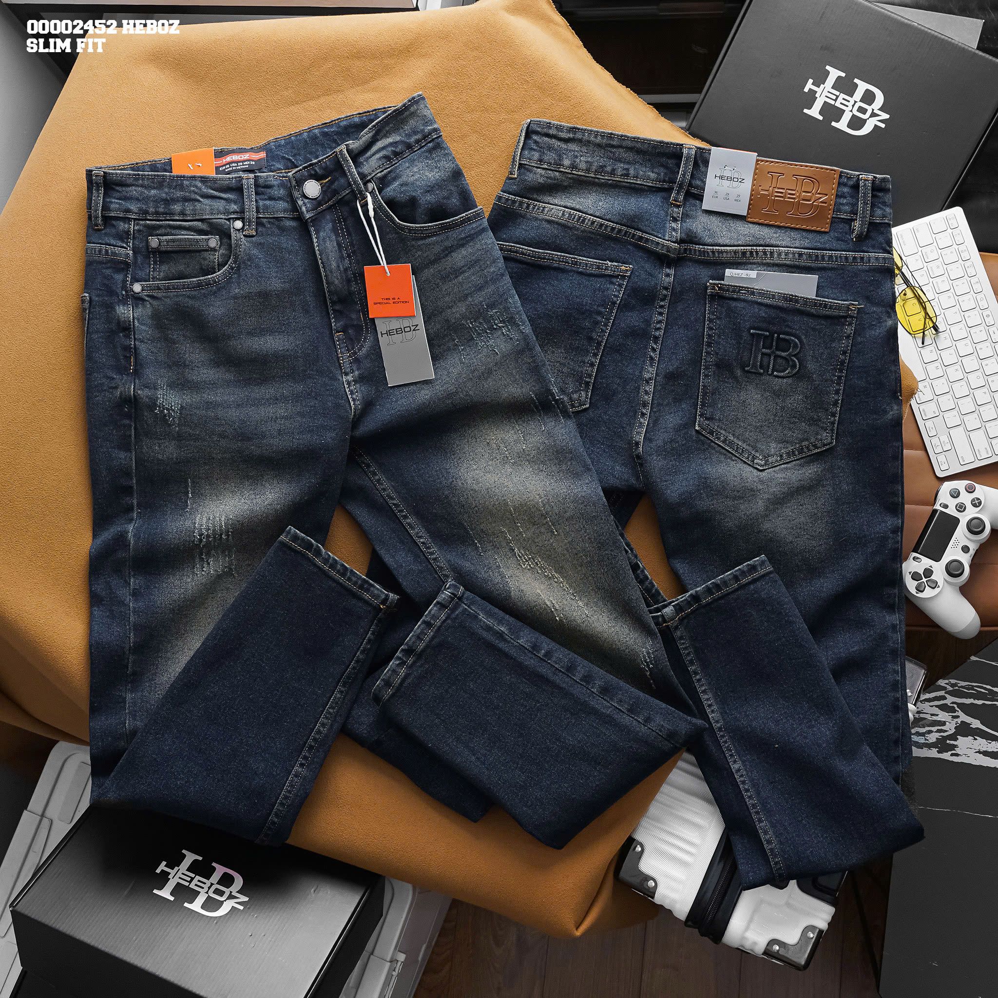 Quần jean nam Heboz basic dáng slim 092 - 00002452