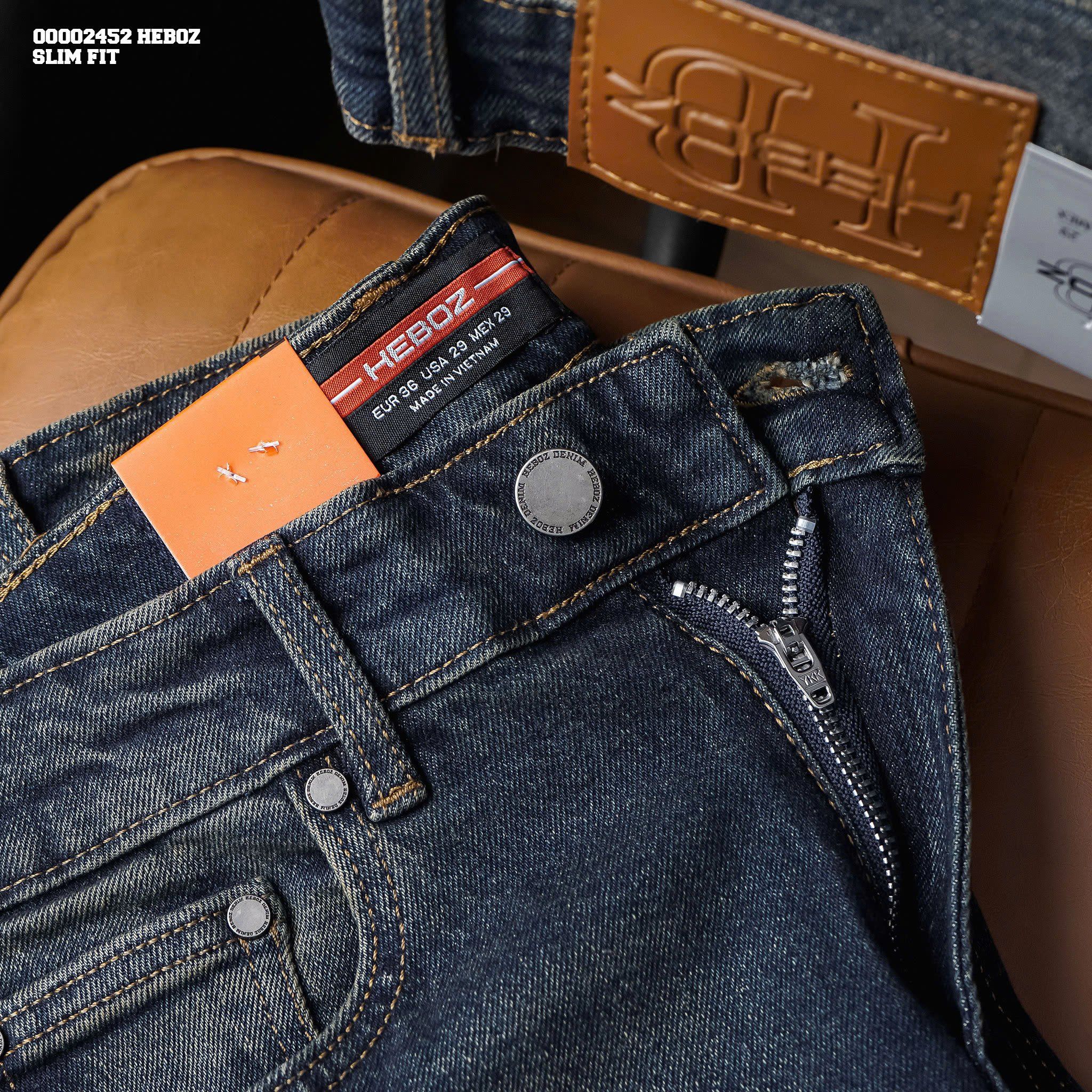 Quần jean nam Heboz basic dáng slim 092 - 00002452
