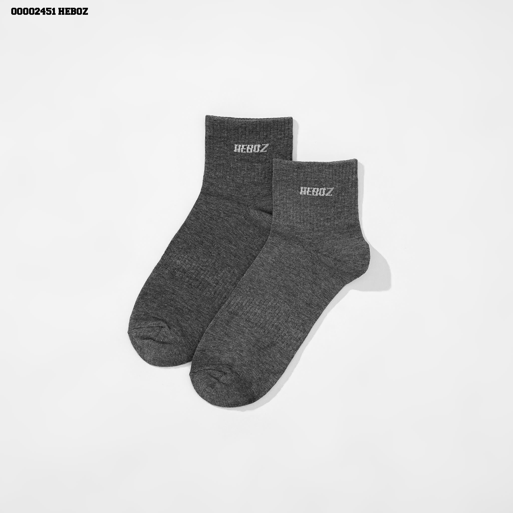 Vớ nam Heboz in logo cổ trung 3M - 00002451
