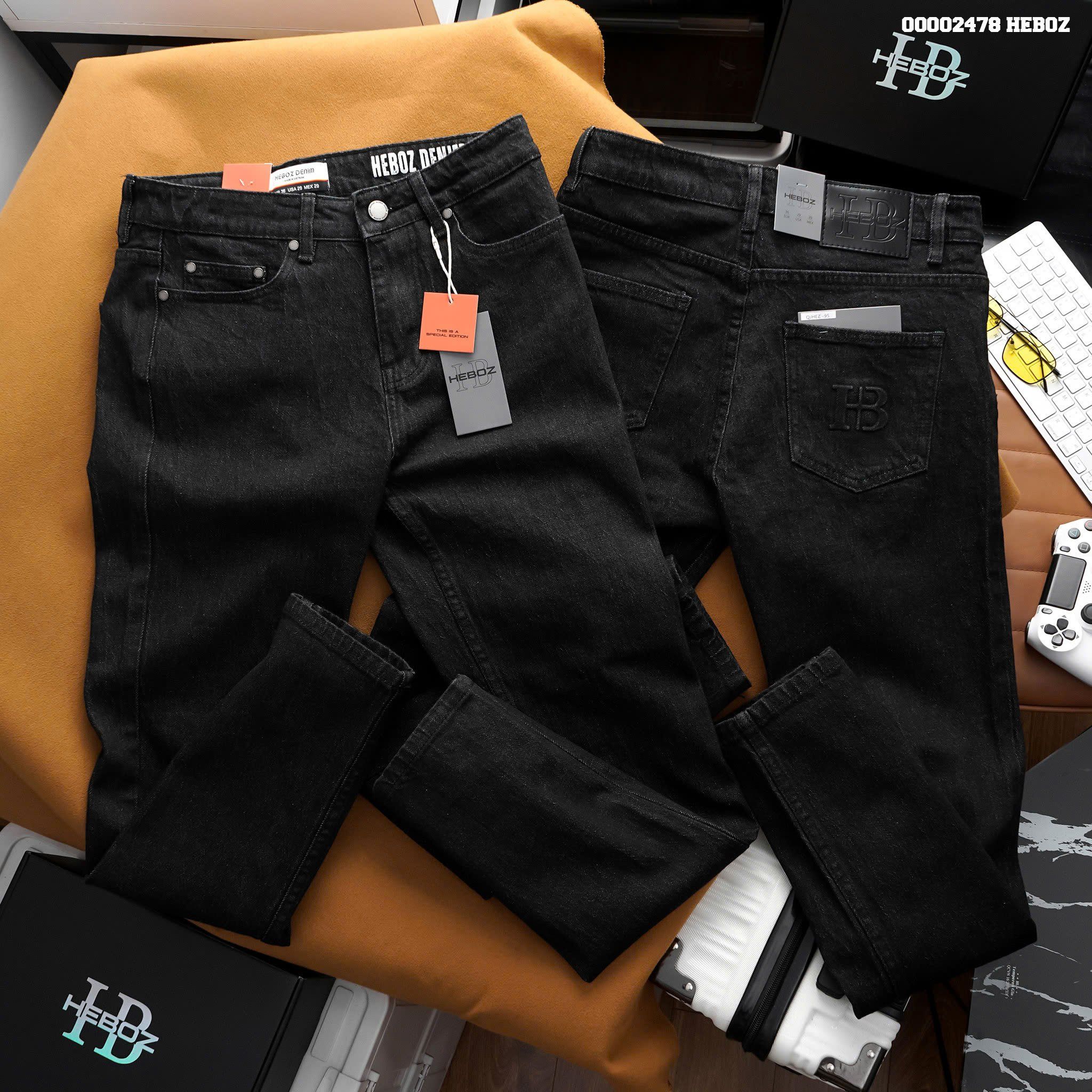Quần jean nam Heboz basic dáng slim D095 - 00002478