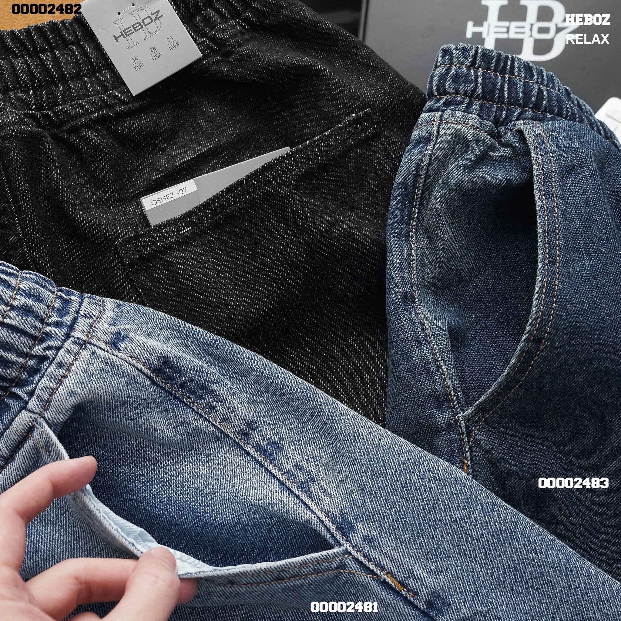 Quần short jean nam Heboz dáng relaxed fit S096 - 00002481