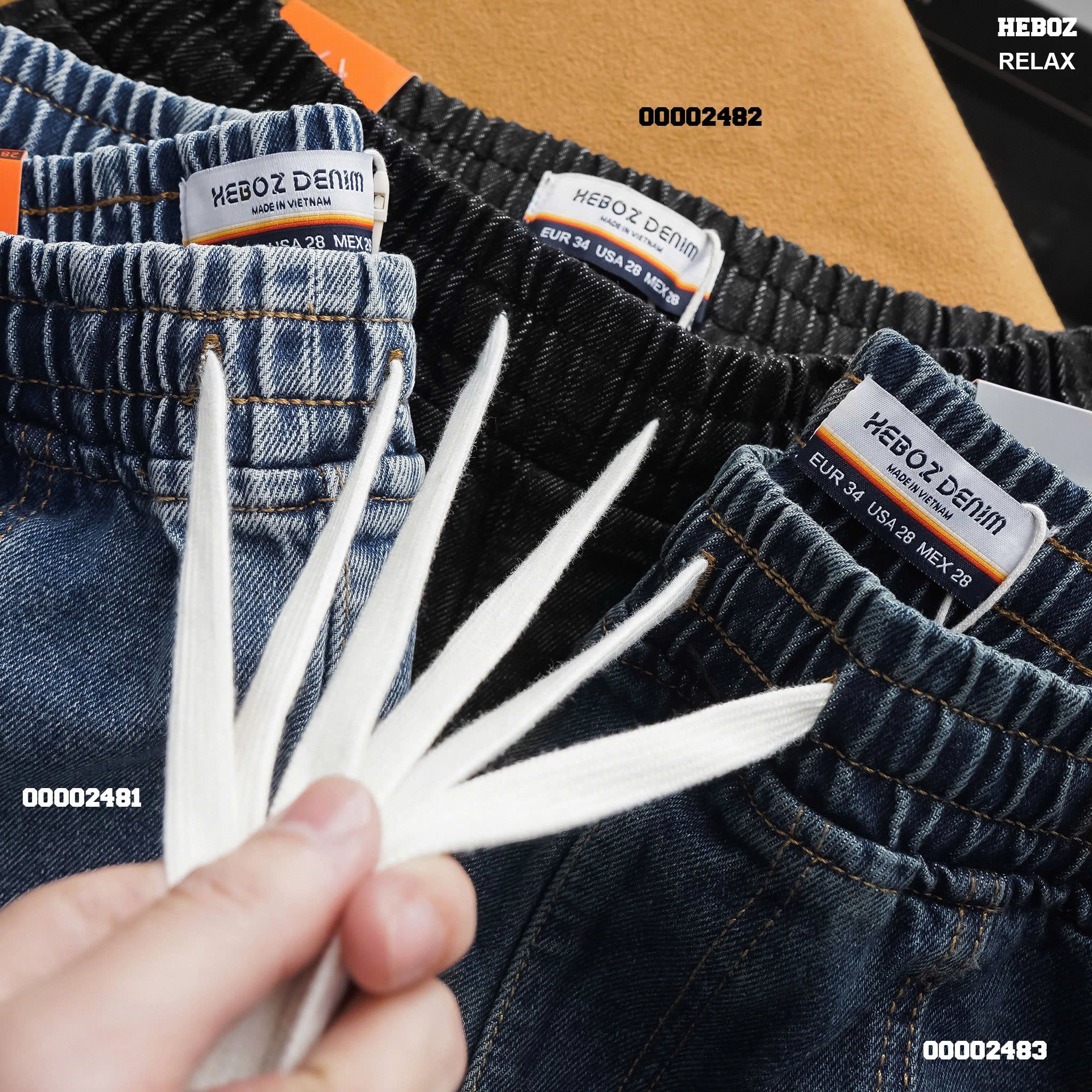 Quần short jean nam Heboz dáng relaxed fit S096 - 00002481