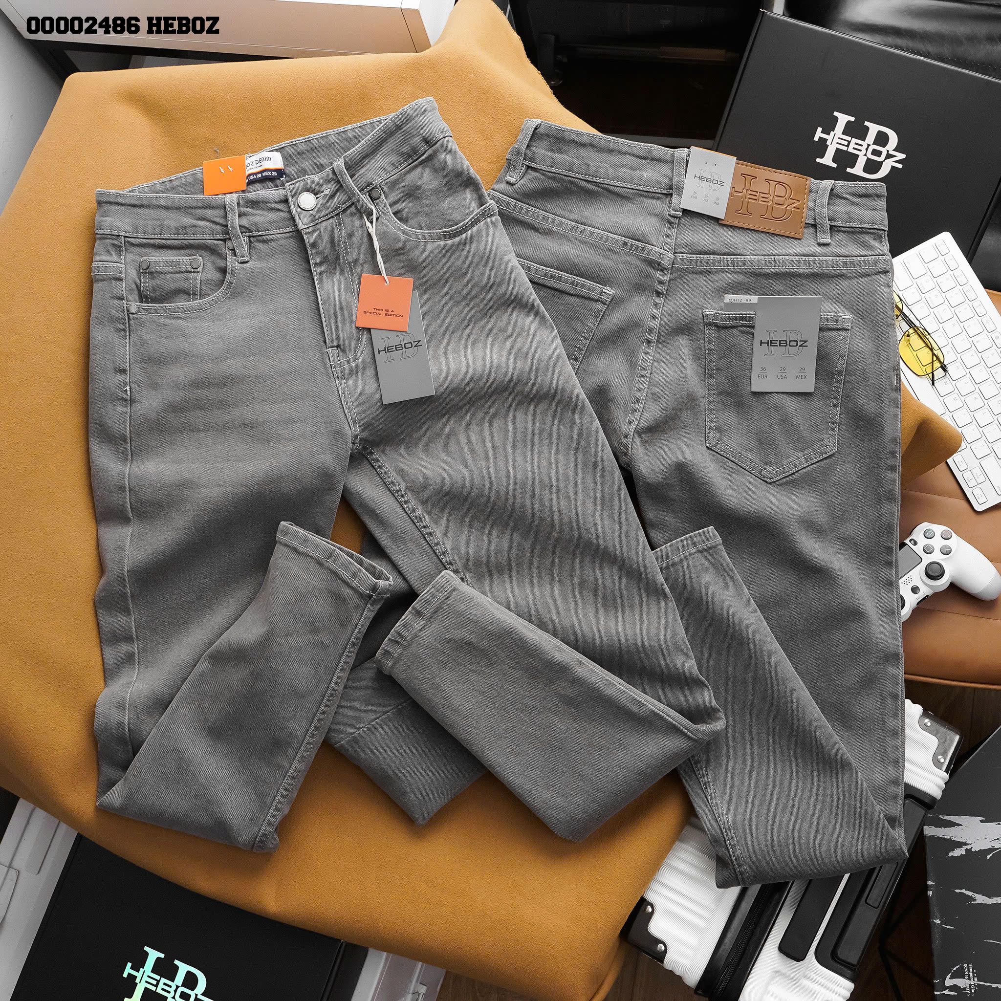 Quần jean nam Heboz basic dáng slim D099 - 00002486