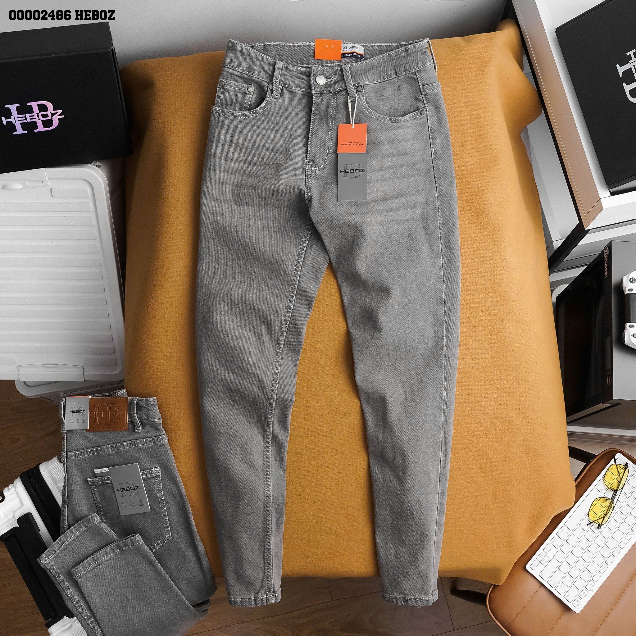 Quần jean nam Heboz basic dáng slim D099 - 00002486