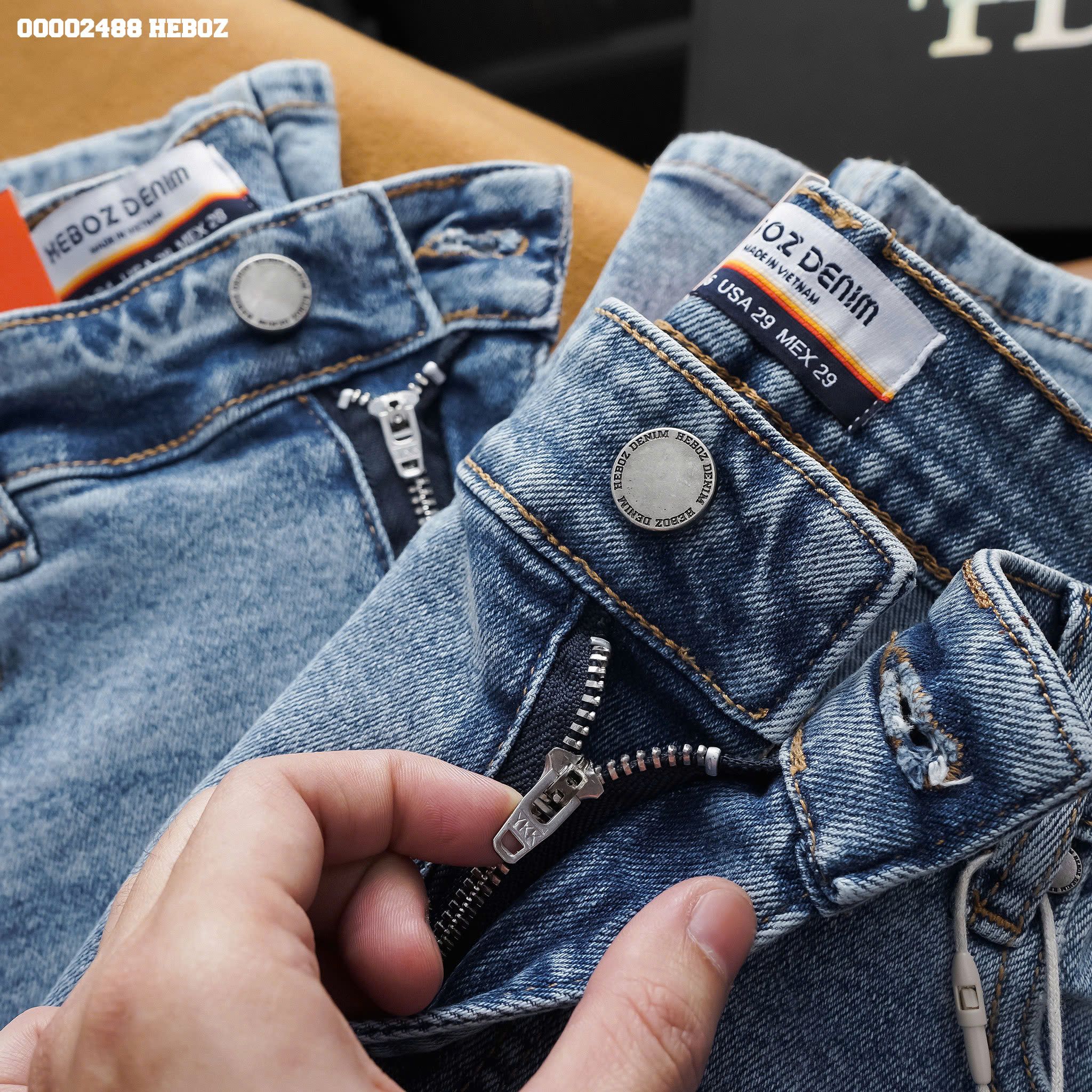Quần jean nam Heboz basic dáng slim D101 - 00002488