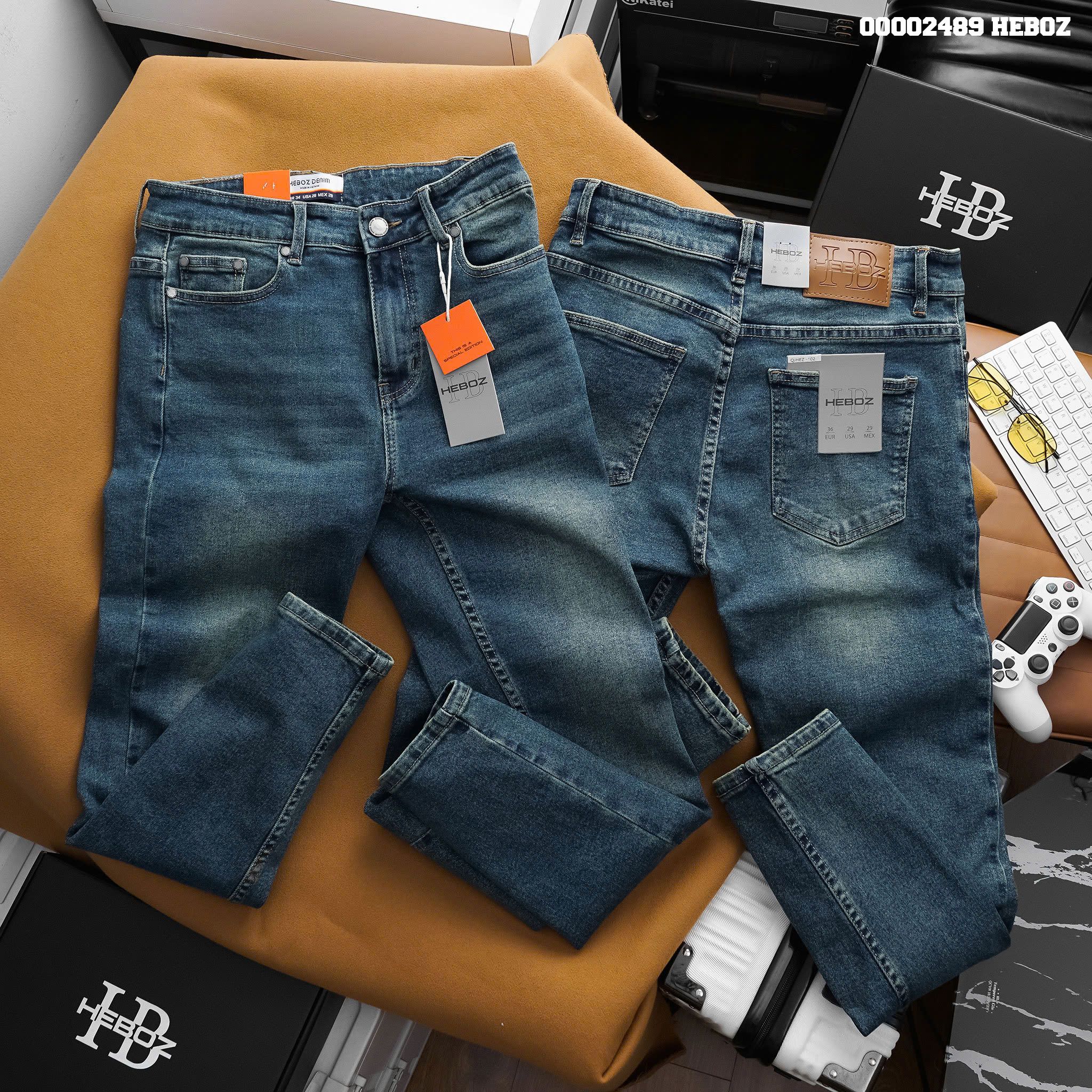 Quần jean nam Heboz basic dáng slim D102 - 00002489