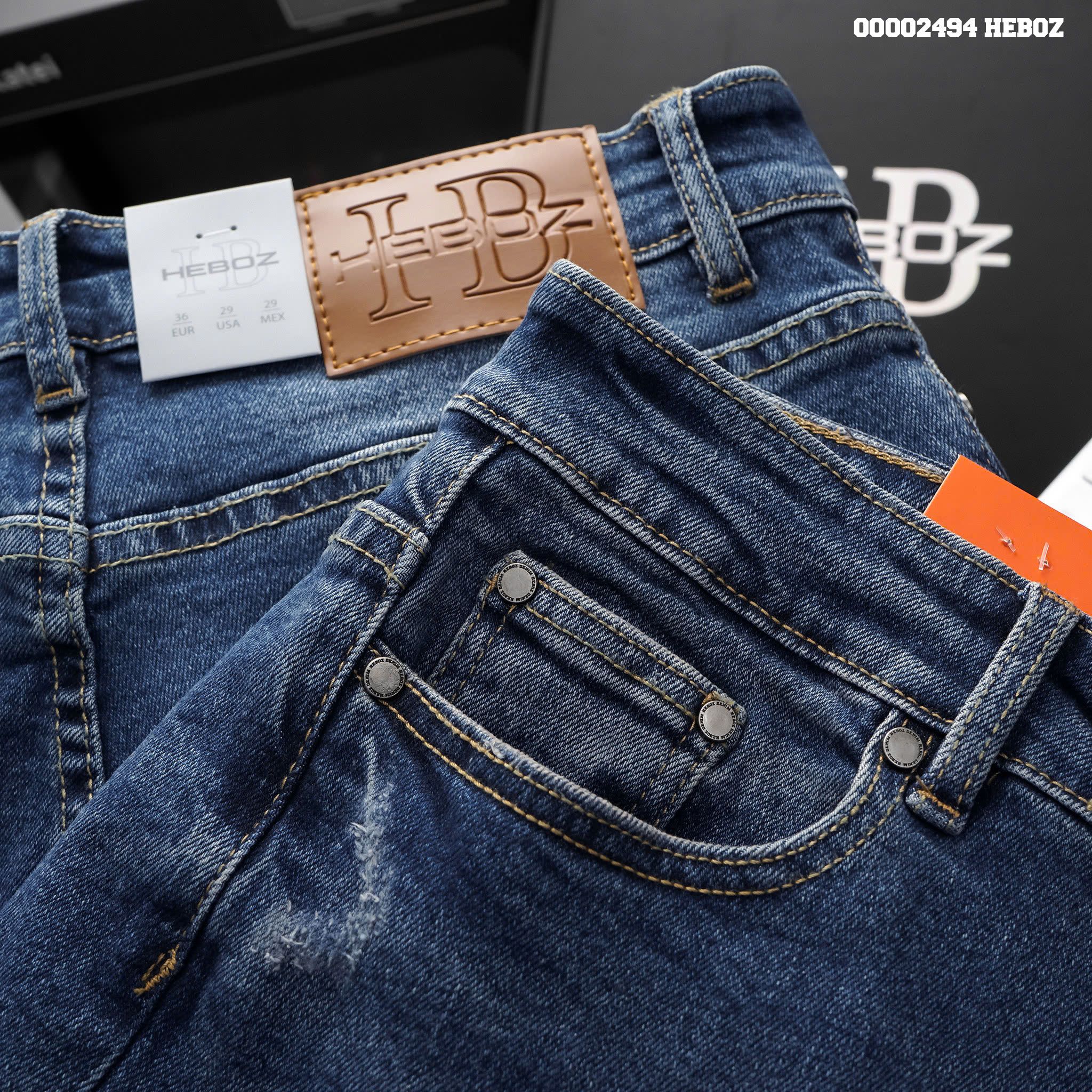 Quần jean nam Heboz basic dáng slim D103 - 00002494
