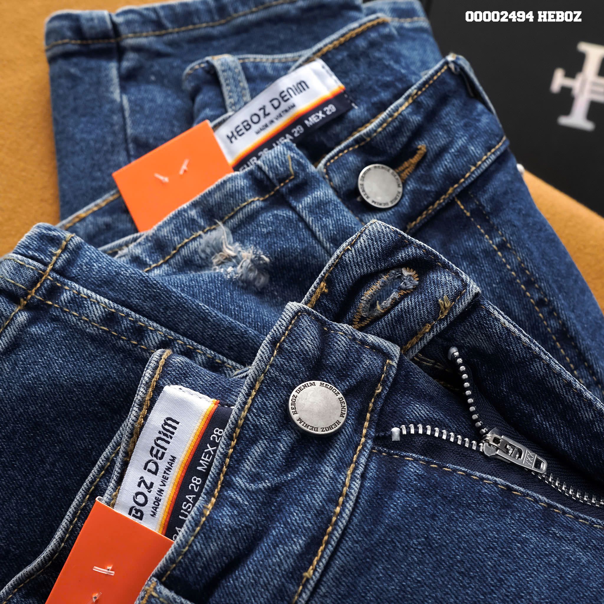 Quần jean nam Heboz basic dáng slim D103 - 00002494