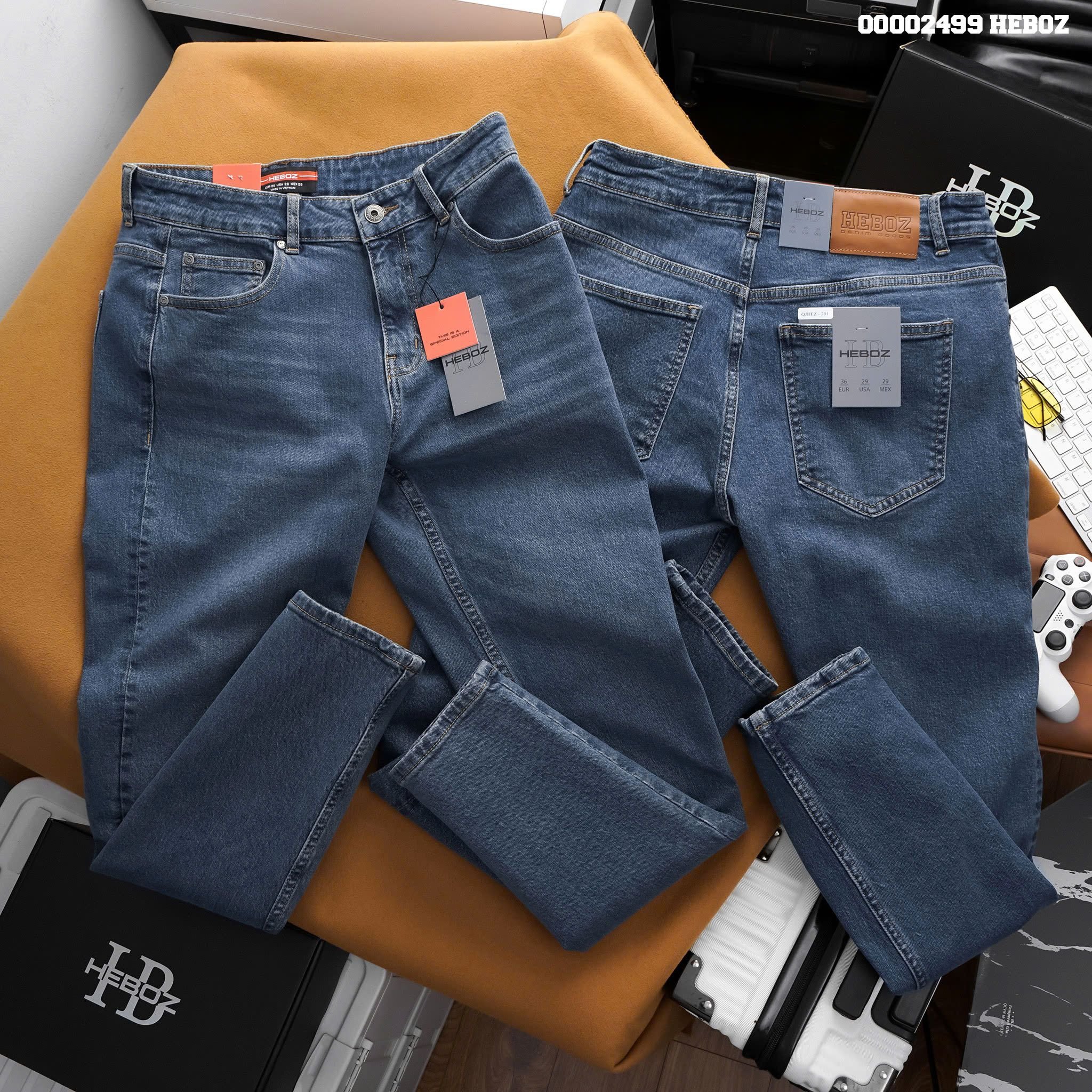 Quần jean nam Heboz basic form slim D201 - 00002499