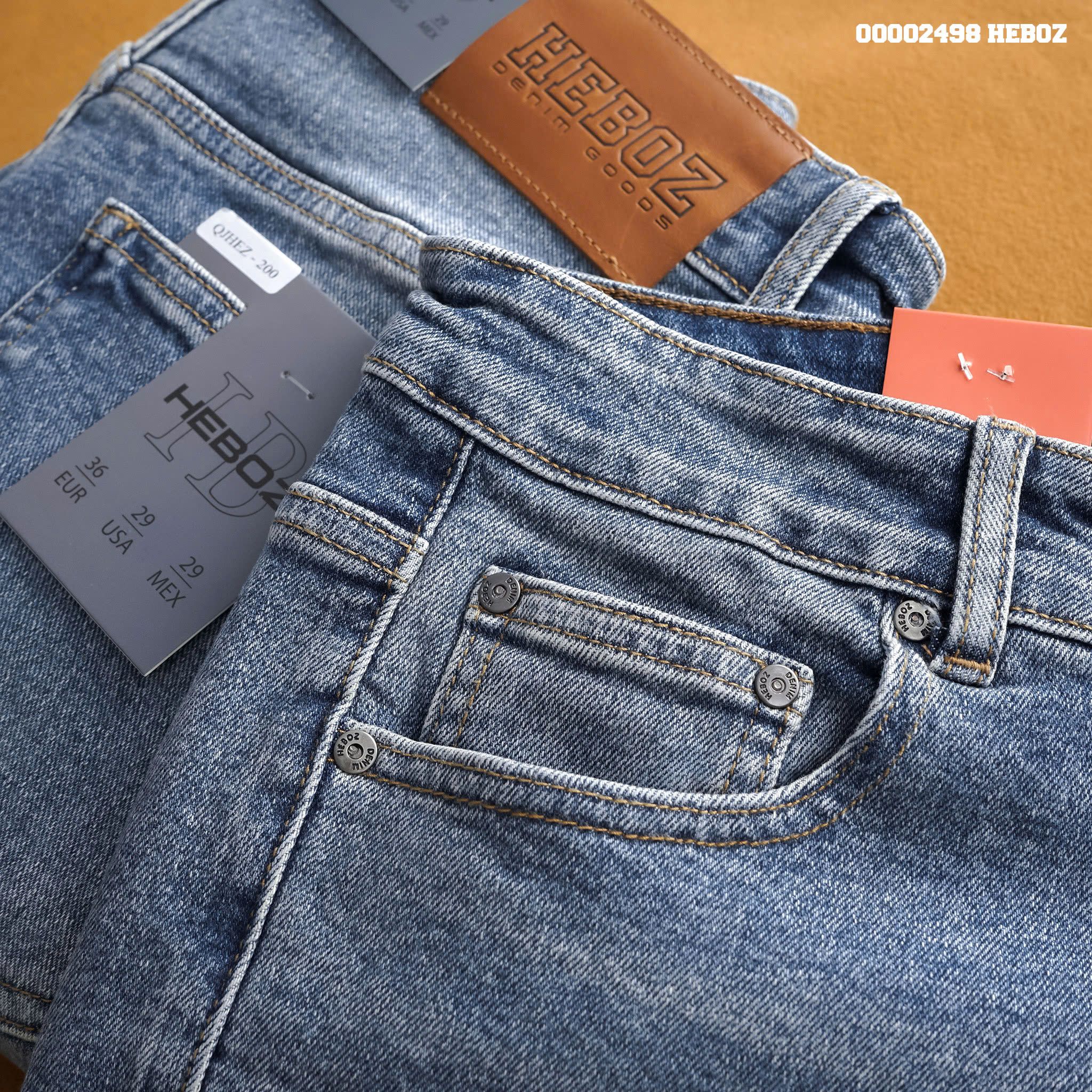Quần jean nam Heboz basic dáng slim D200 - 00002498