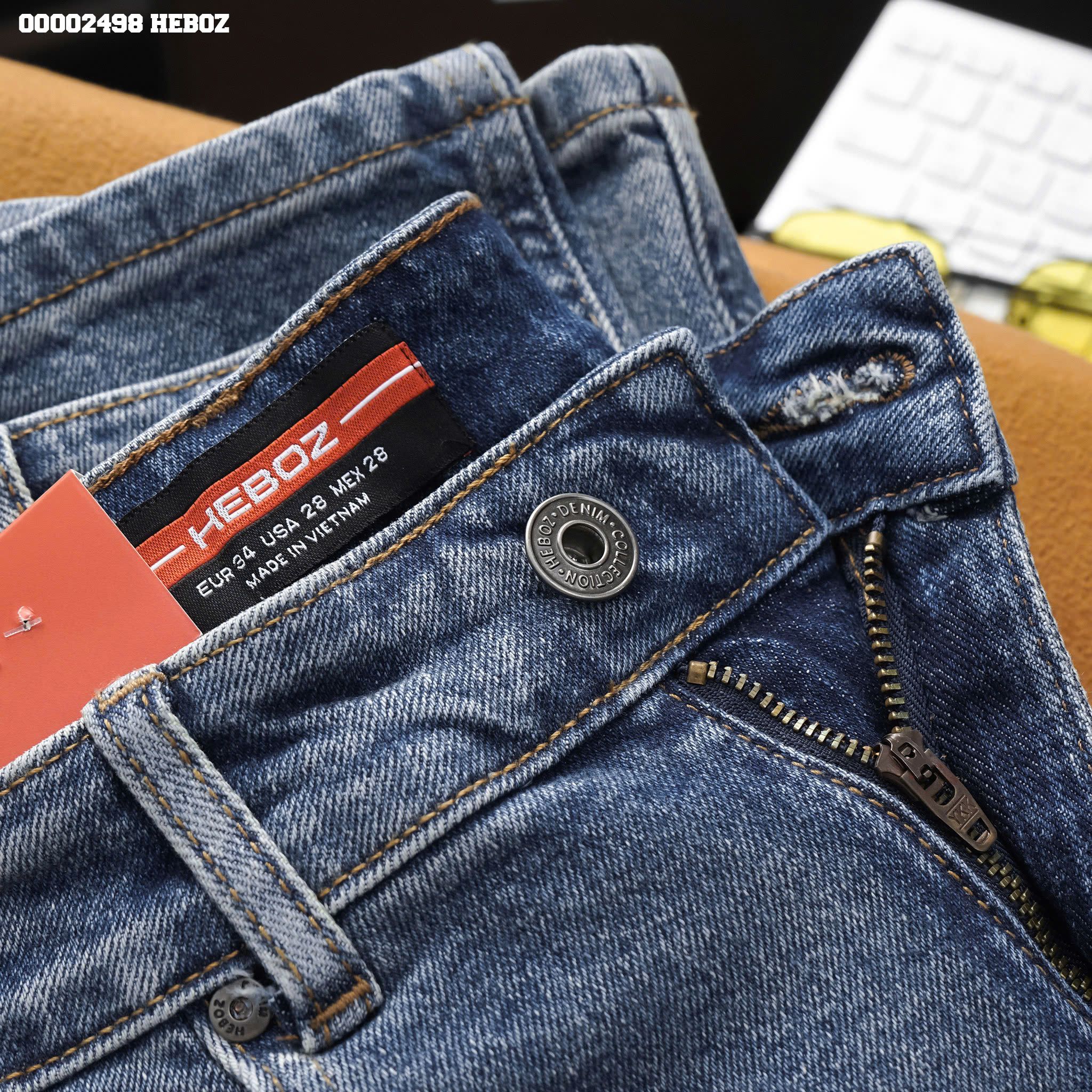 Quần jean nam Heboz basic dáng slim D200 - 00002498