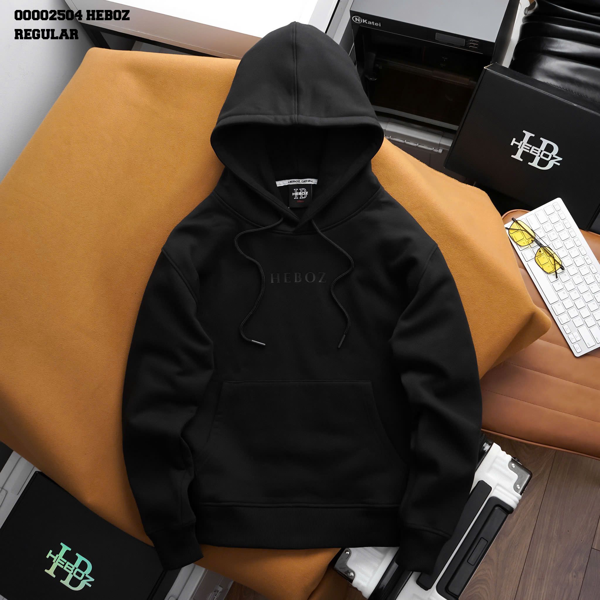 Áo hoodie nam Heboz vải nỉ bông basic 3M - 00002504