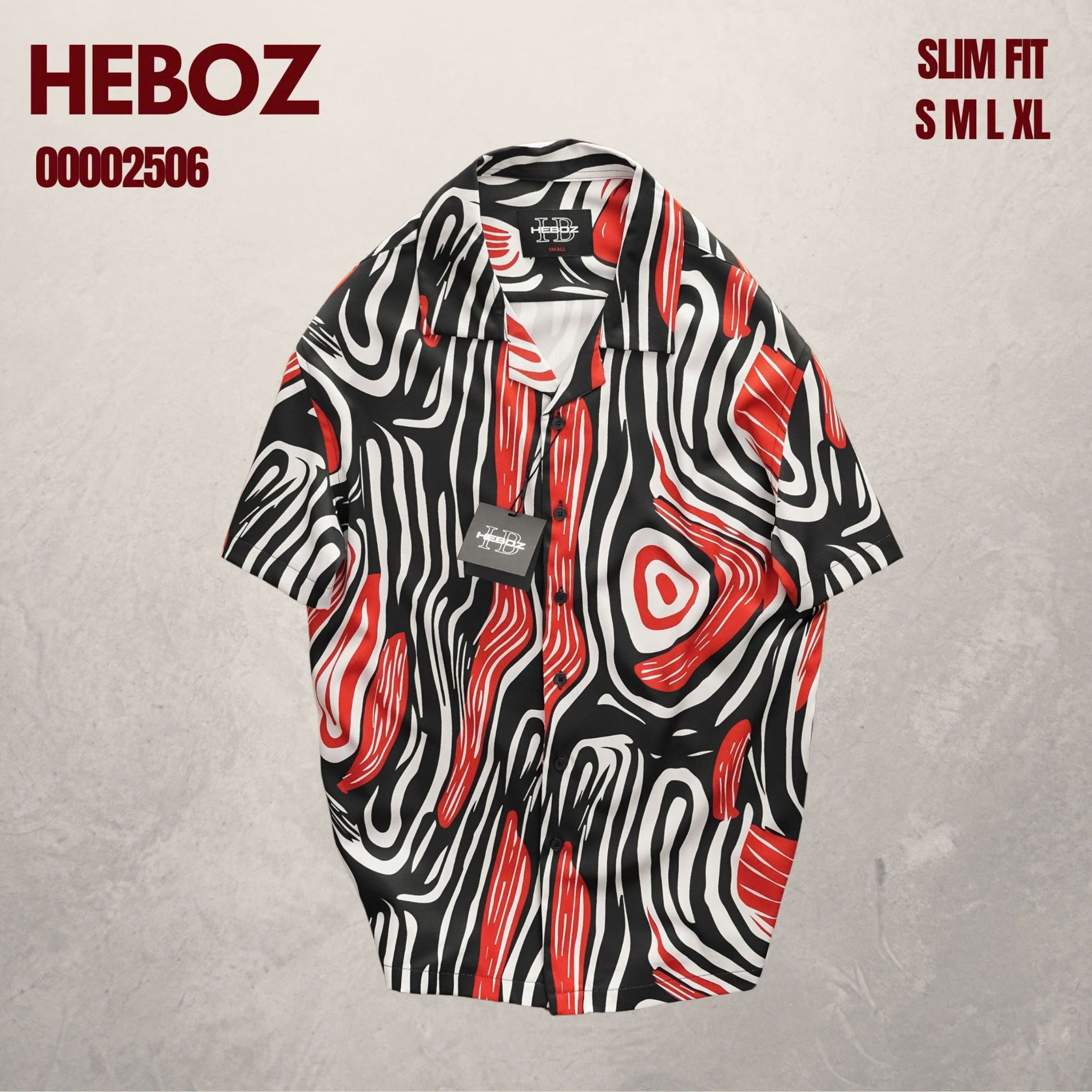 Áo sơ mi nam Heboz print pattern 1 - 00002506