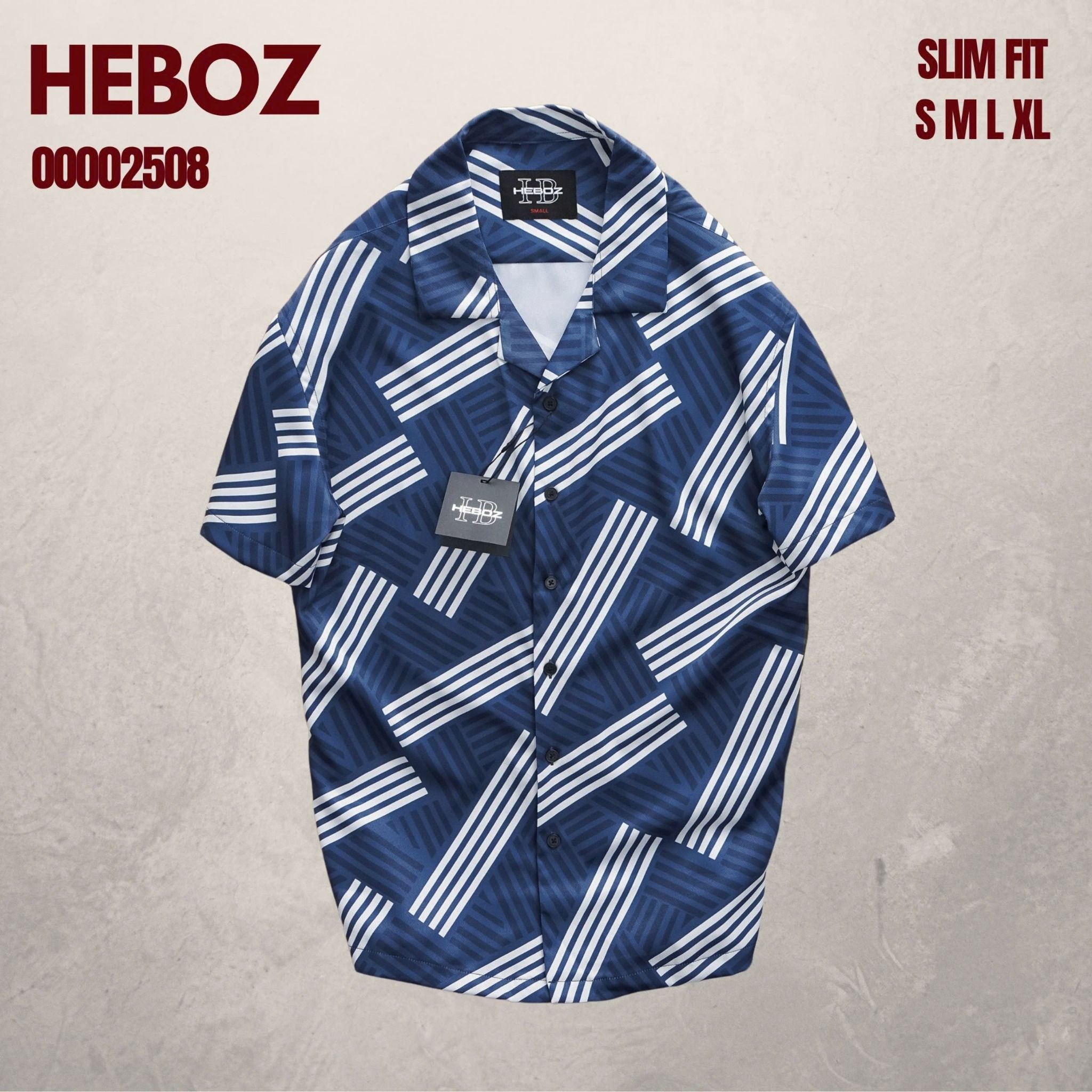 Áo sơ mi nam Heboz print pattern 3 - 00002508