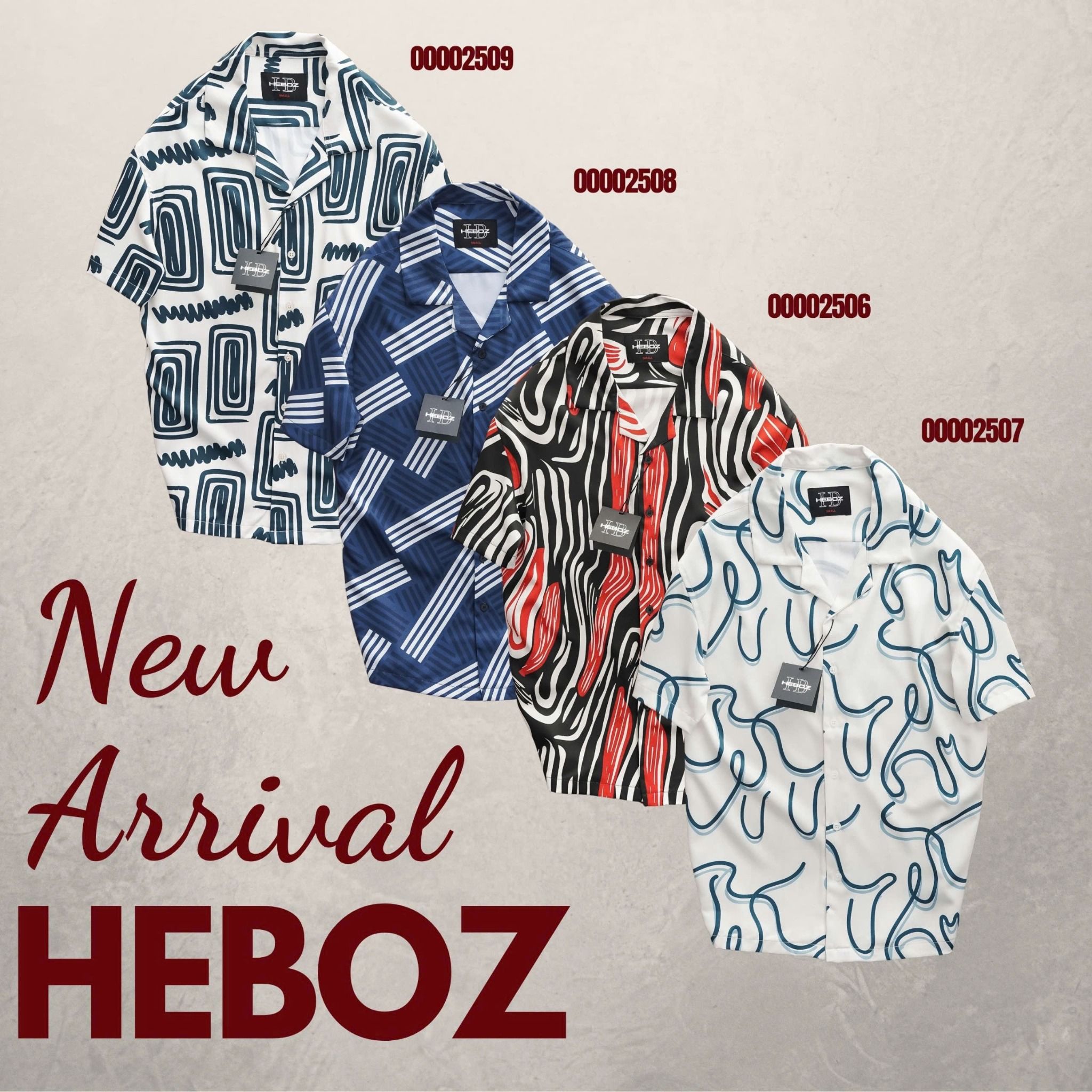 Áo sơ mi nam Heboz print pattern 4 - 00002509
