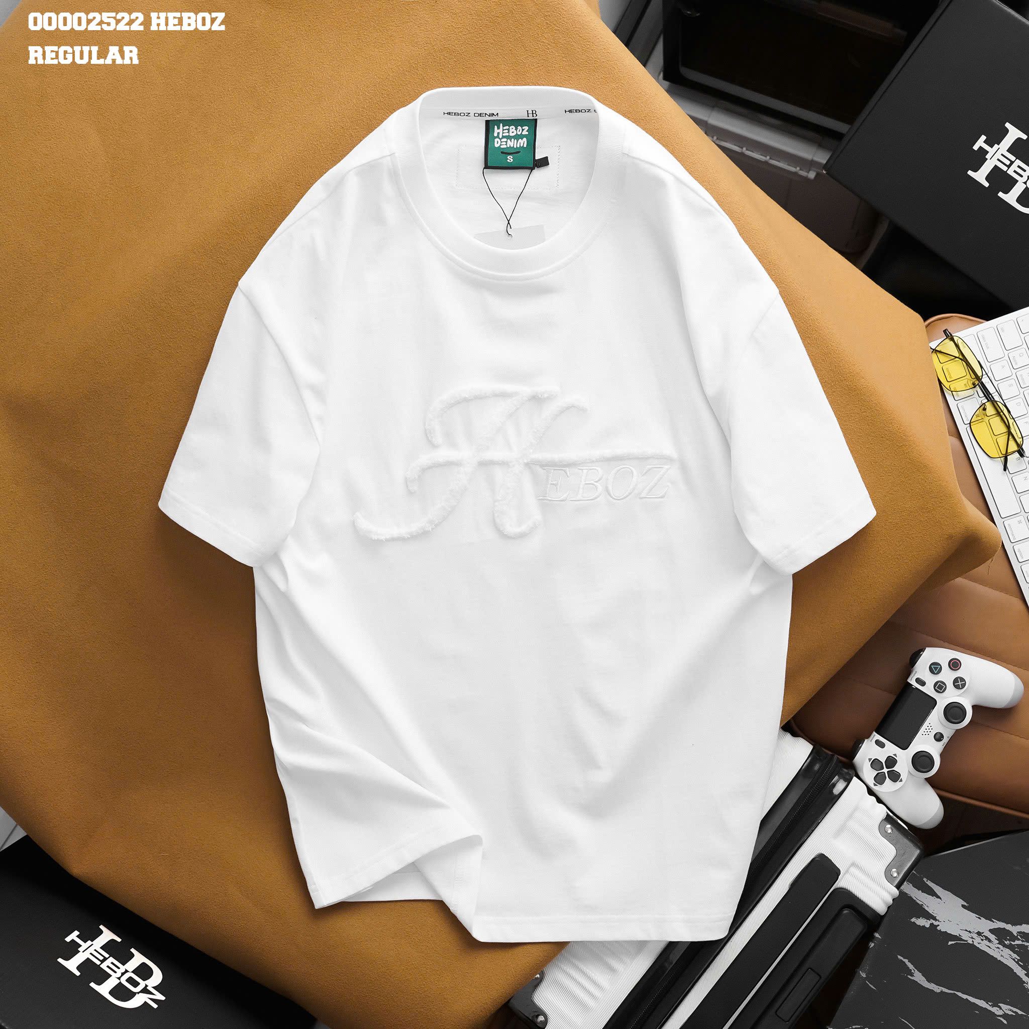 Áo thun nam Heboz thêu xù H 3M - 00002522